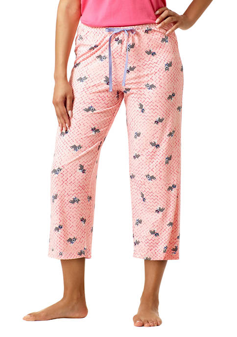 HUE® Flamingo Mod Classic Capri Pajama Sleep pants