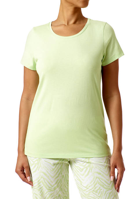 HUE® Short Sleeve Scoop Neck Pajama T-Shirt