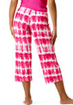 Printed Knit Capri Pajama Sleep Pants