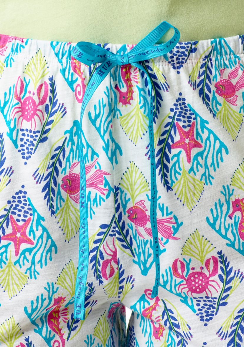Printed Knit Bermuda Pajama Sleep Shorts