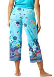 Printed Knit Capri Pajama Sleep Pants
