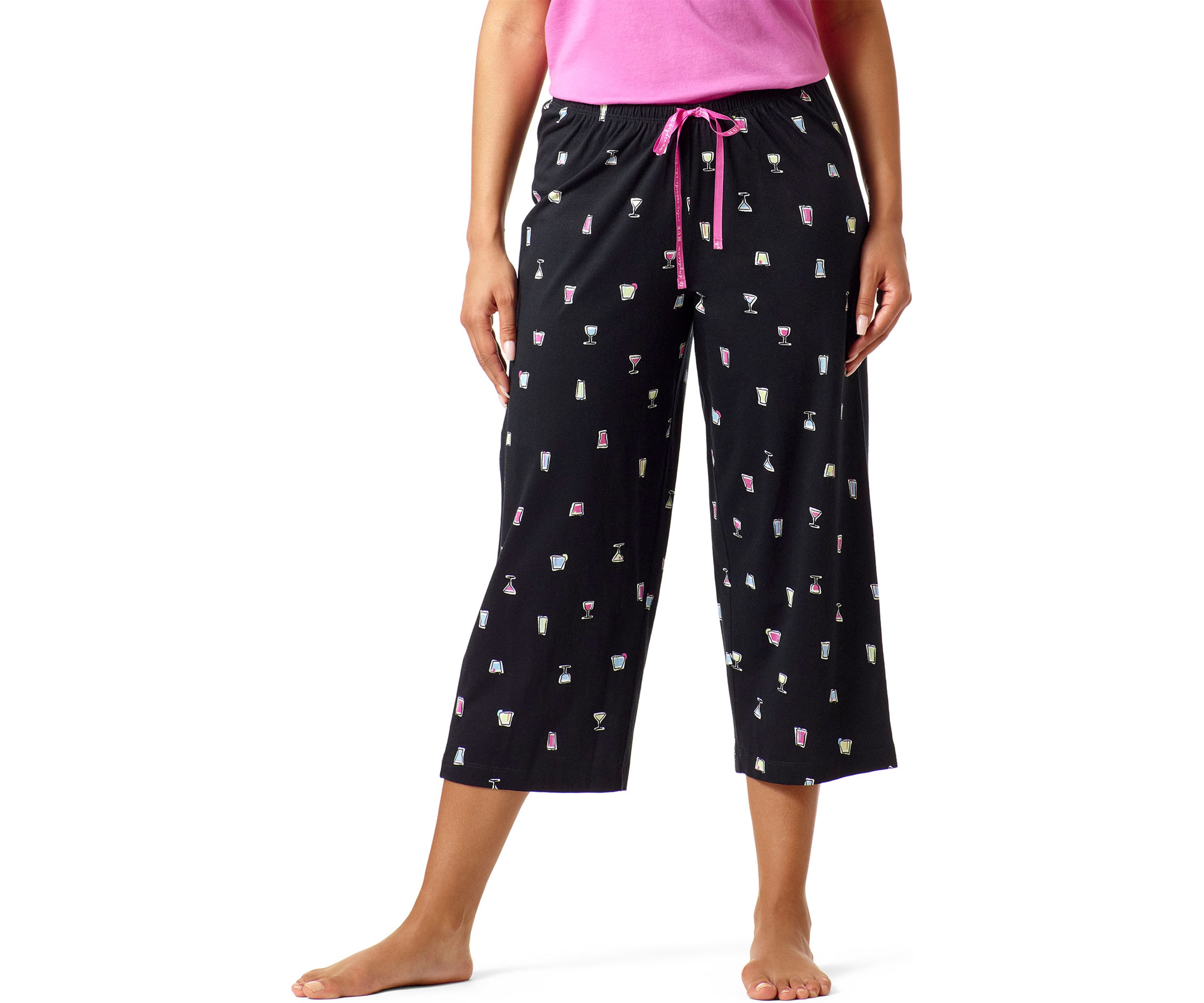 Womens Sleepwell Printed Knit Capri Pajama Pants Made with Temperature Regulating Technology 
