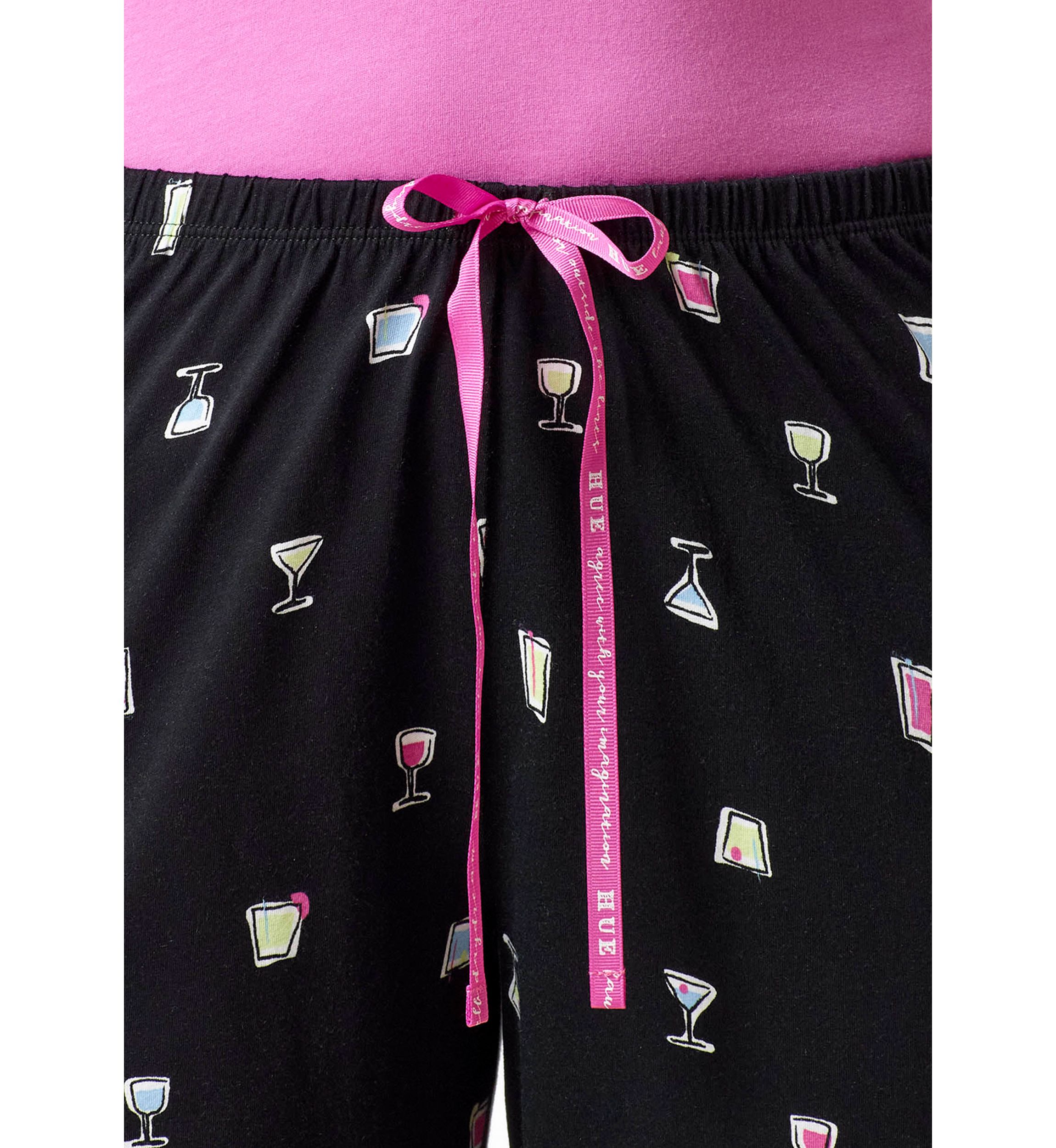 Womens Sleepwell Printed Knit Capri Pajama Pants Made with Temperature Regulating Technology 
