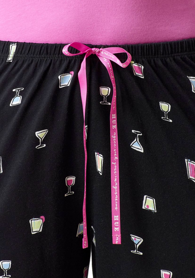Womens Sleepwell Printed Knit Capri Pajama Pants Made with Temperature Regulating Technology 