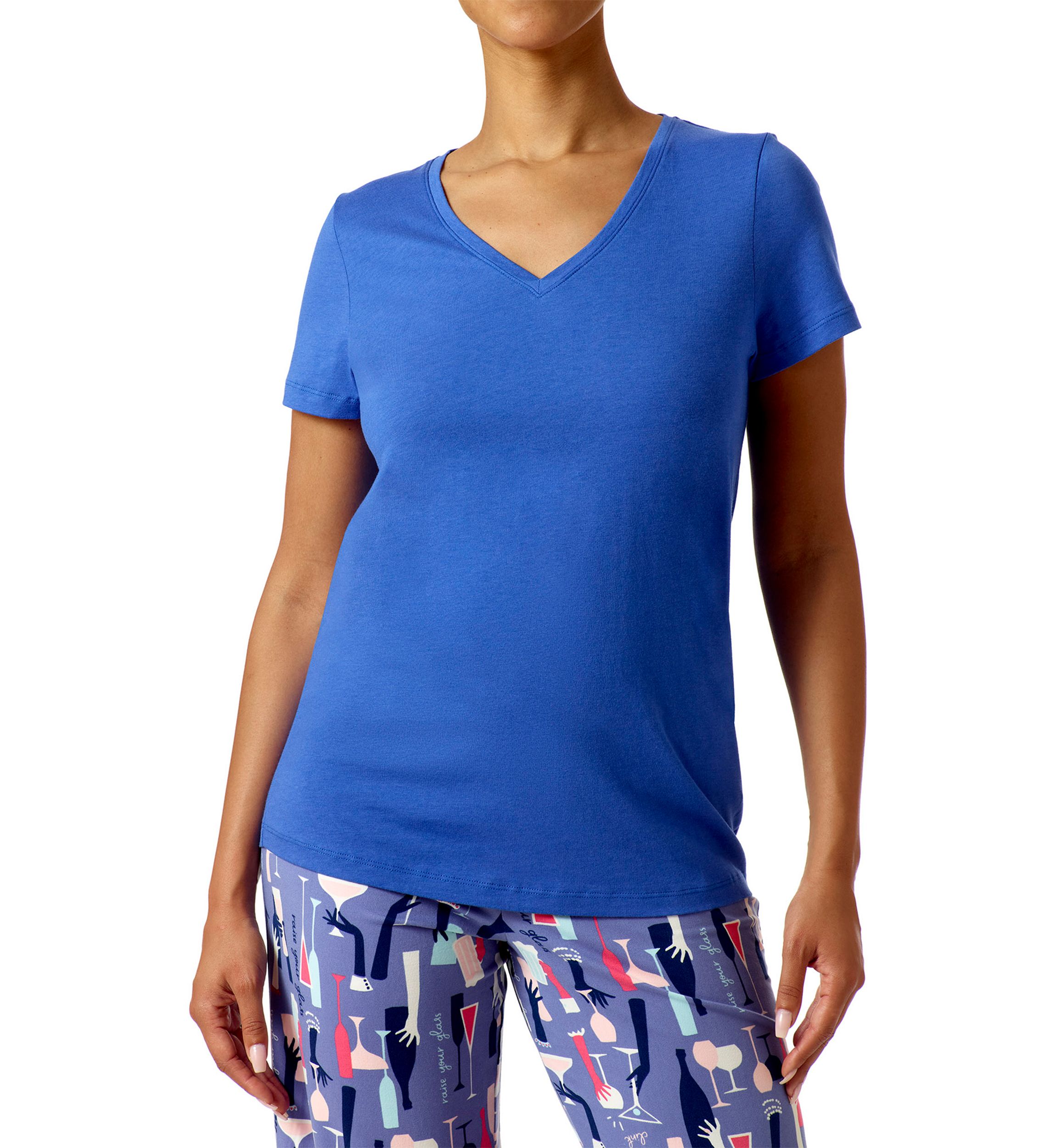 Short Sleeve V-Neck Sleep T-Shirt