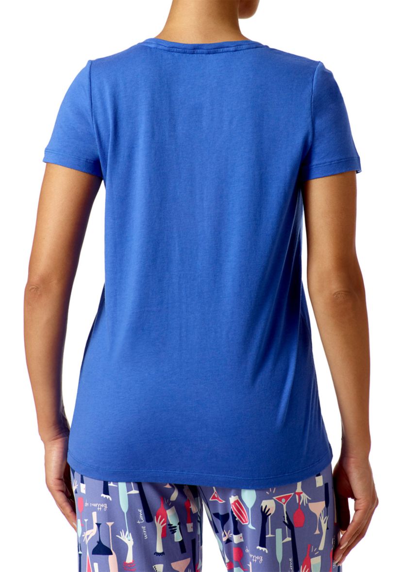 Short Sleeve V-Neck Sleep T-Shirt