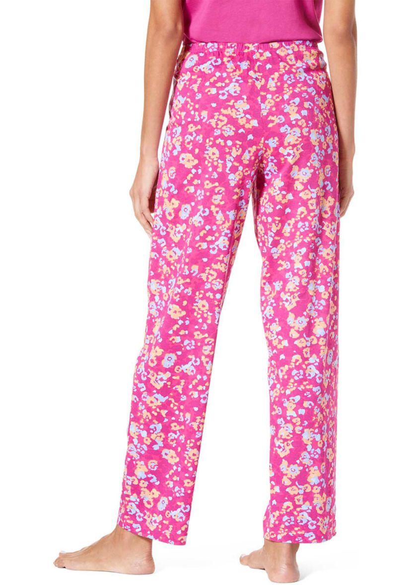 Womens Printed Knit Long Pajama Pants
