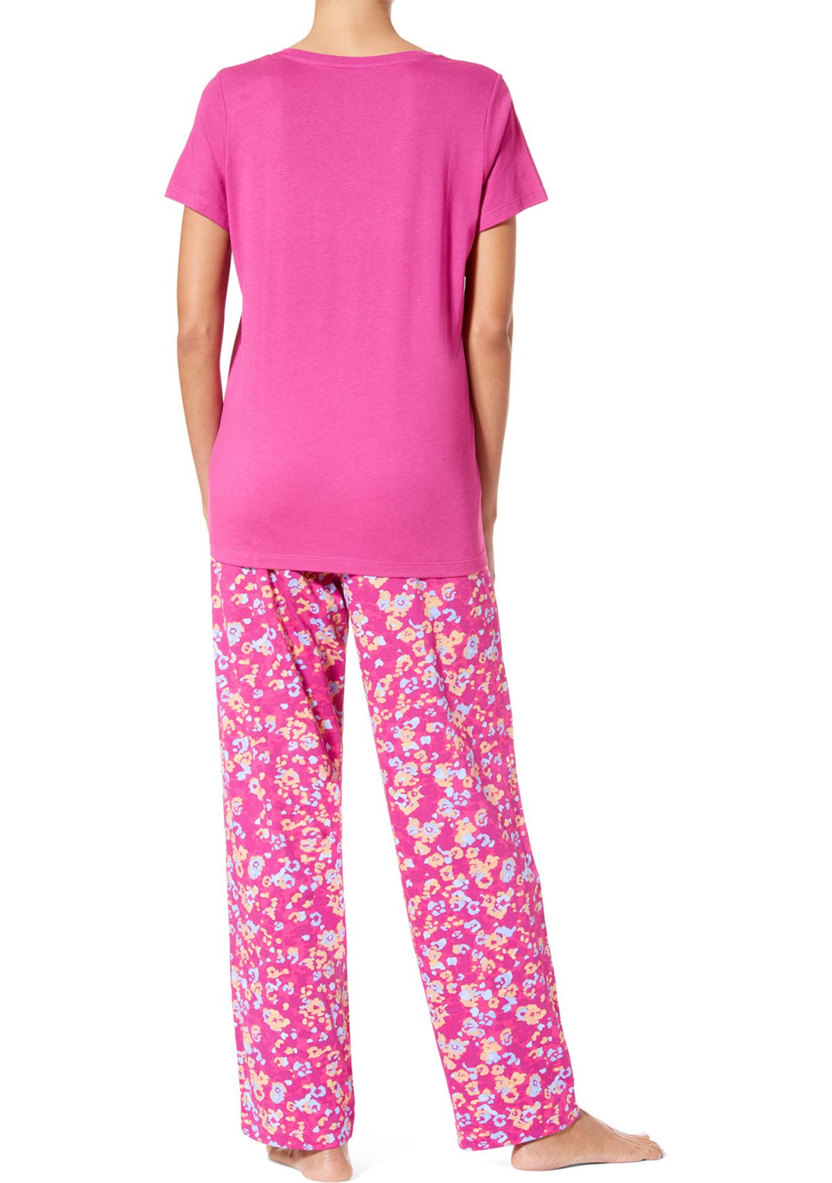 Womens Printed Knit Long Pajama Pants