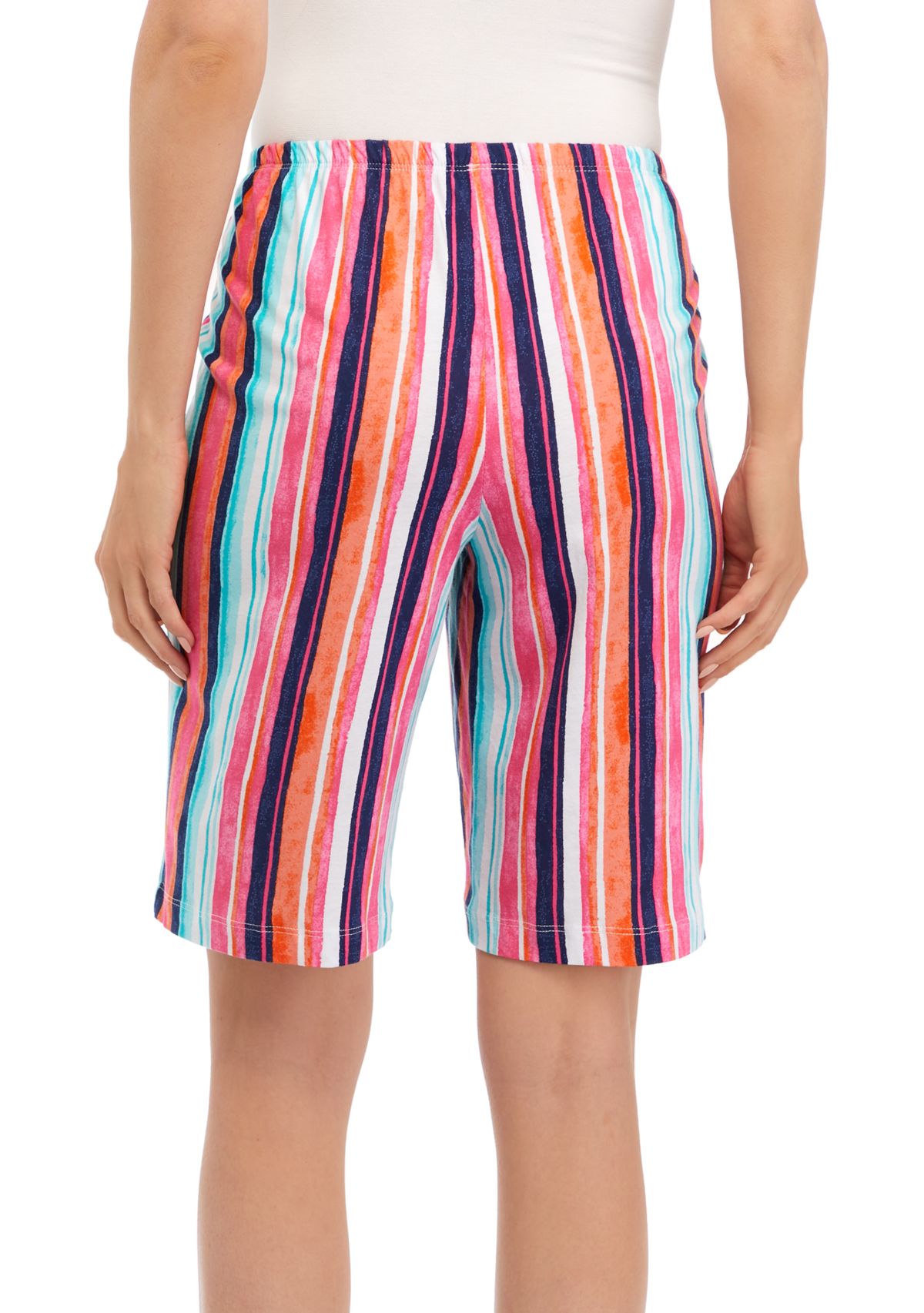 Womens Cabana Stripe Bermuda Pajama Shorts