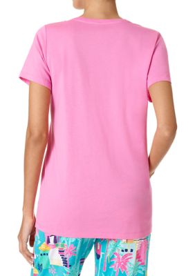 Short Sleeve V-Neck Sleep T-Shirt