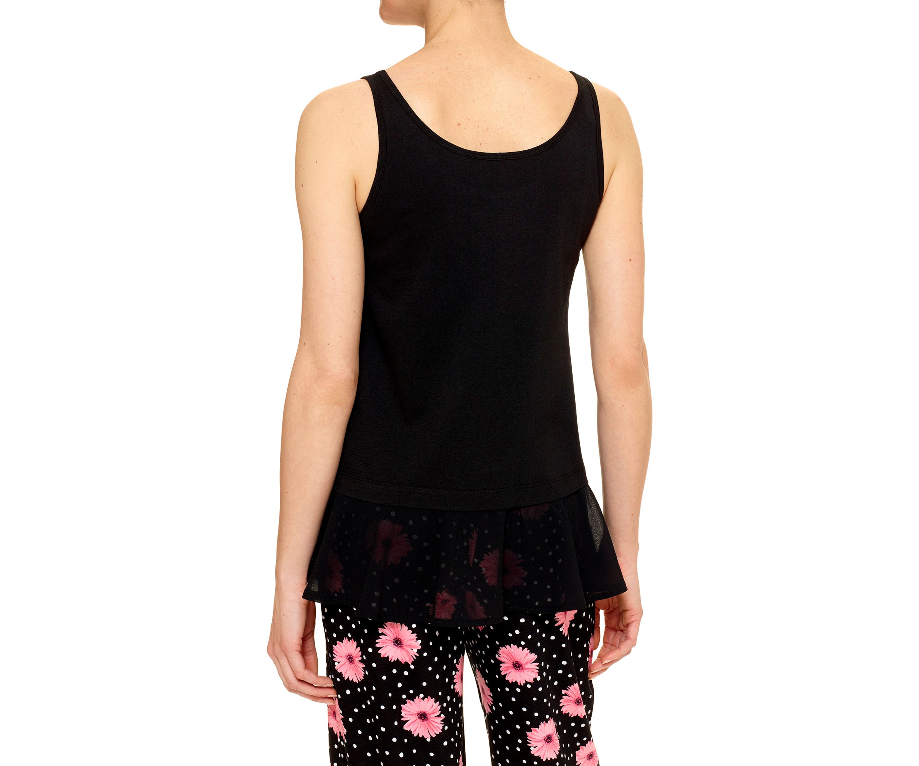 Womens Flounce Hem Sleep Tank Top