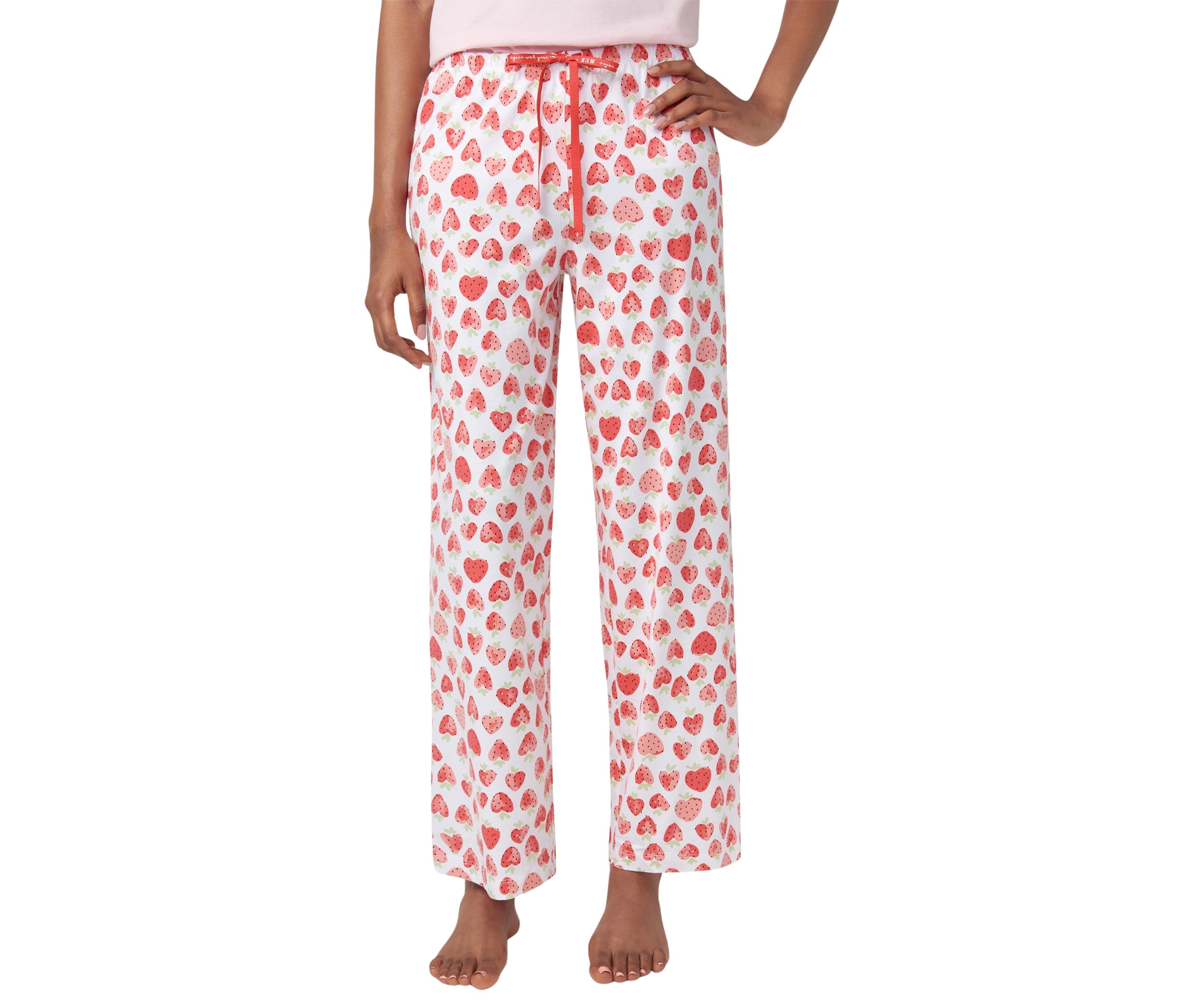 Strawberry Heart Printed Pajama Pants