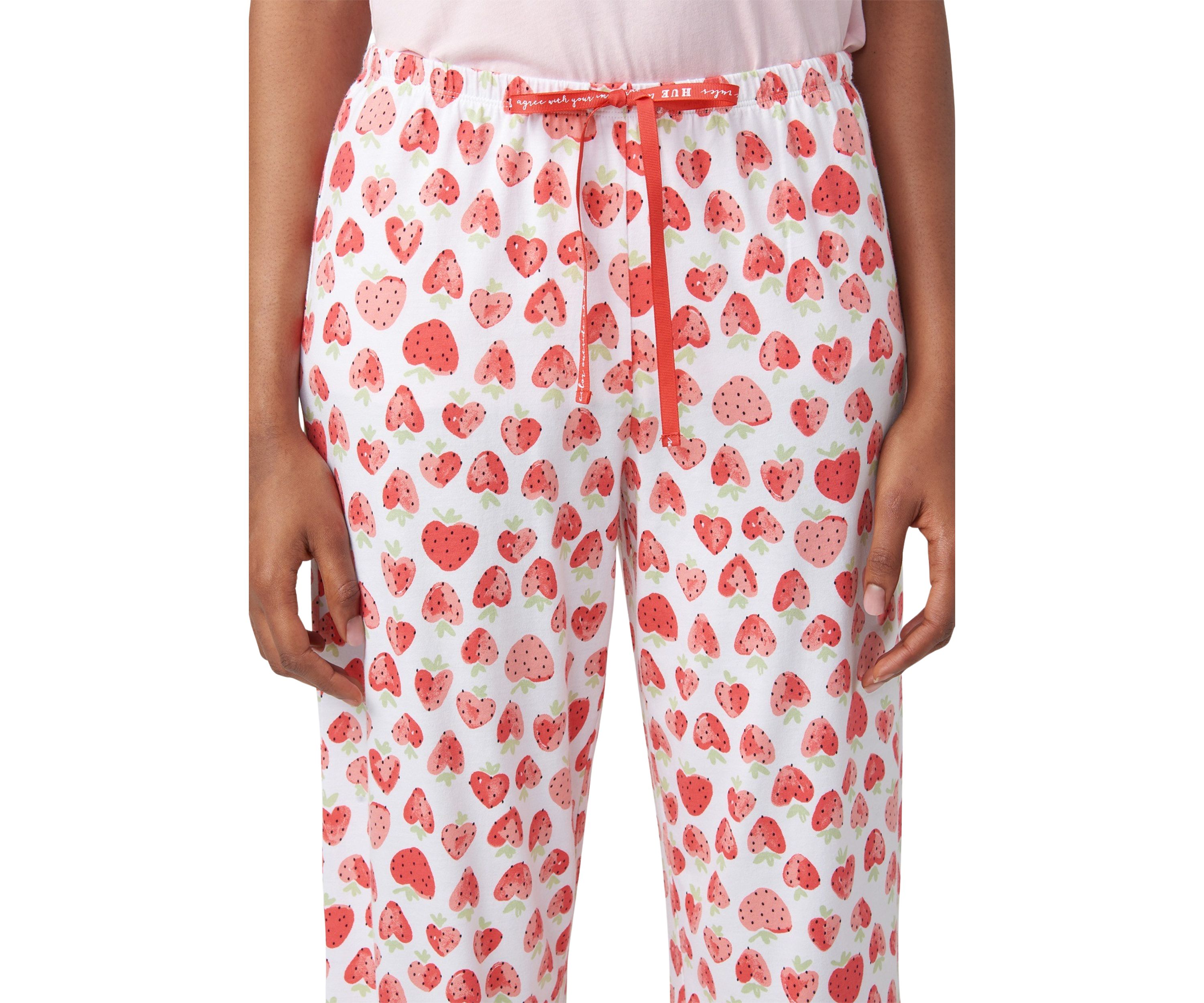 Strawberry Heart Printed Pajama Pants