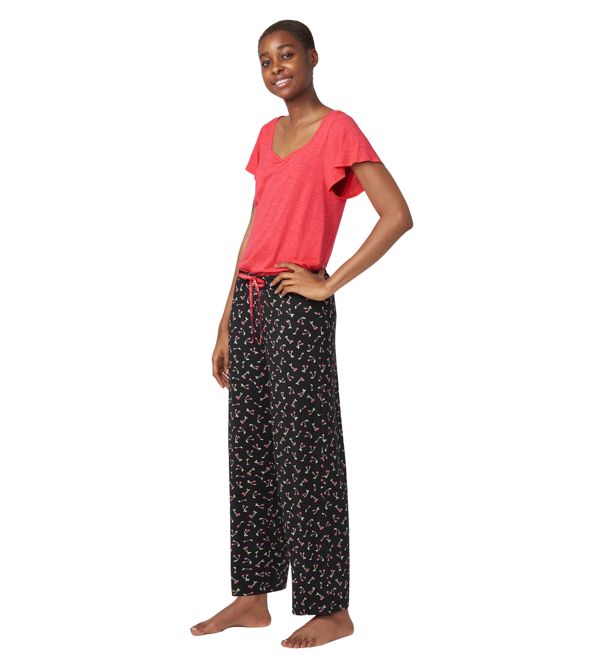 Cherry Printed Long Pajama Pants
