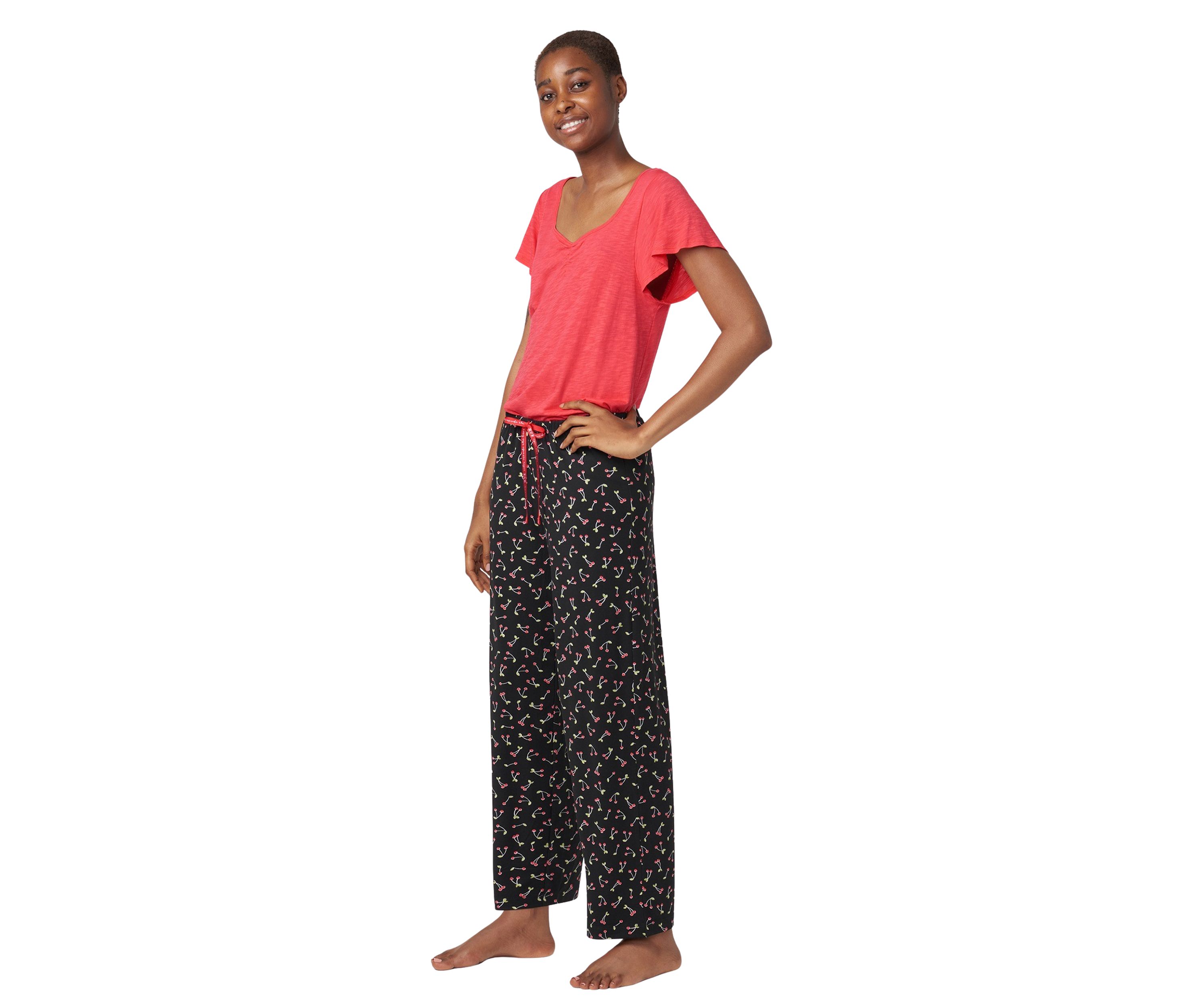 Cherry Printed Long Pajama Pants