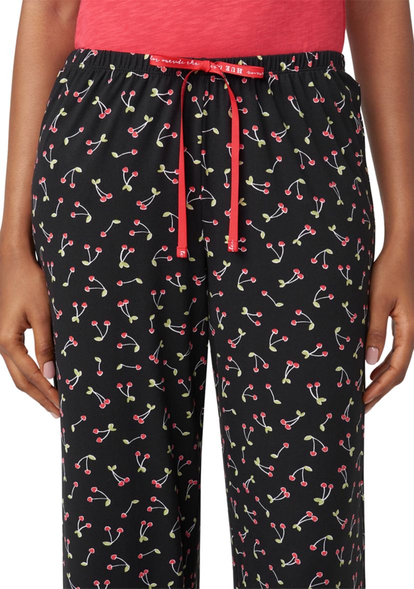 Cherry Printed Long Pajama Pants