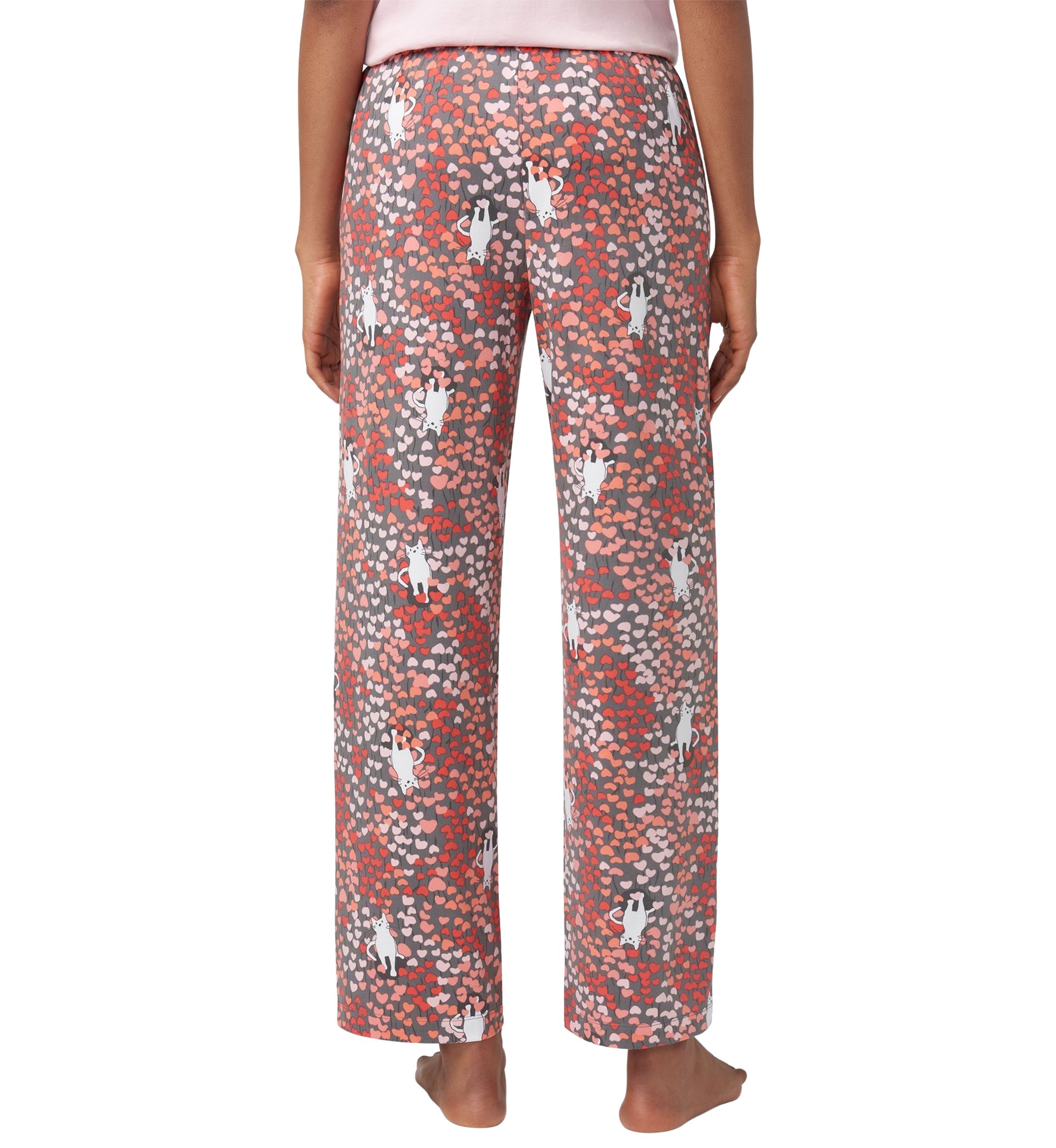 Kitty Heart Garden Printed Long Pajama Pants