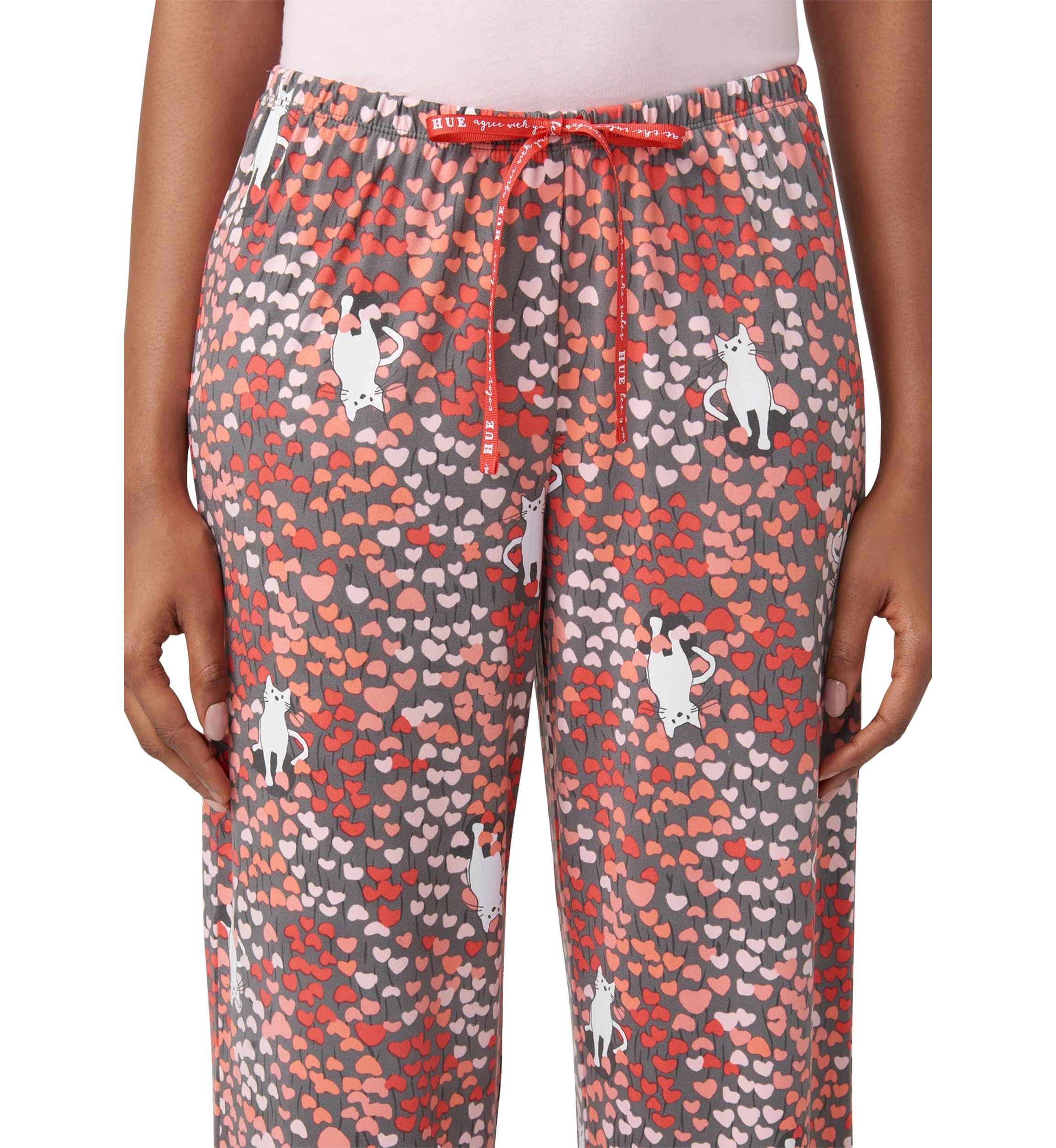 Kitty Heart Garden Printed Long Pajama Pants