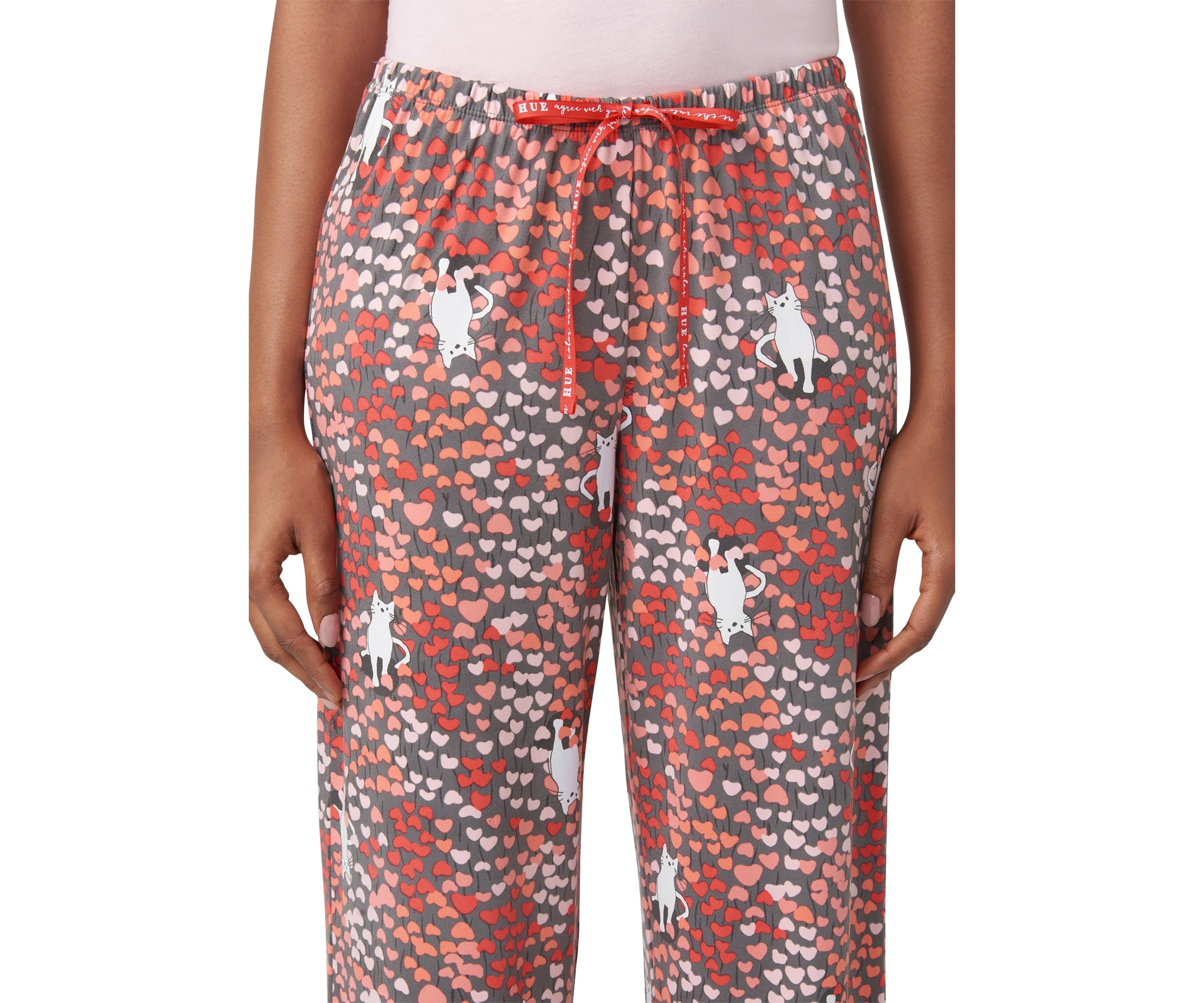 Kitty Heart Garden Printed Long Pajama Pants