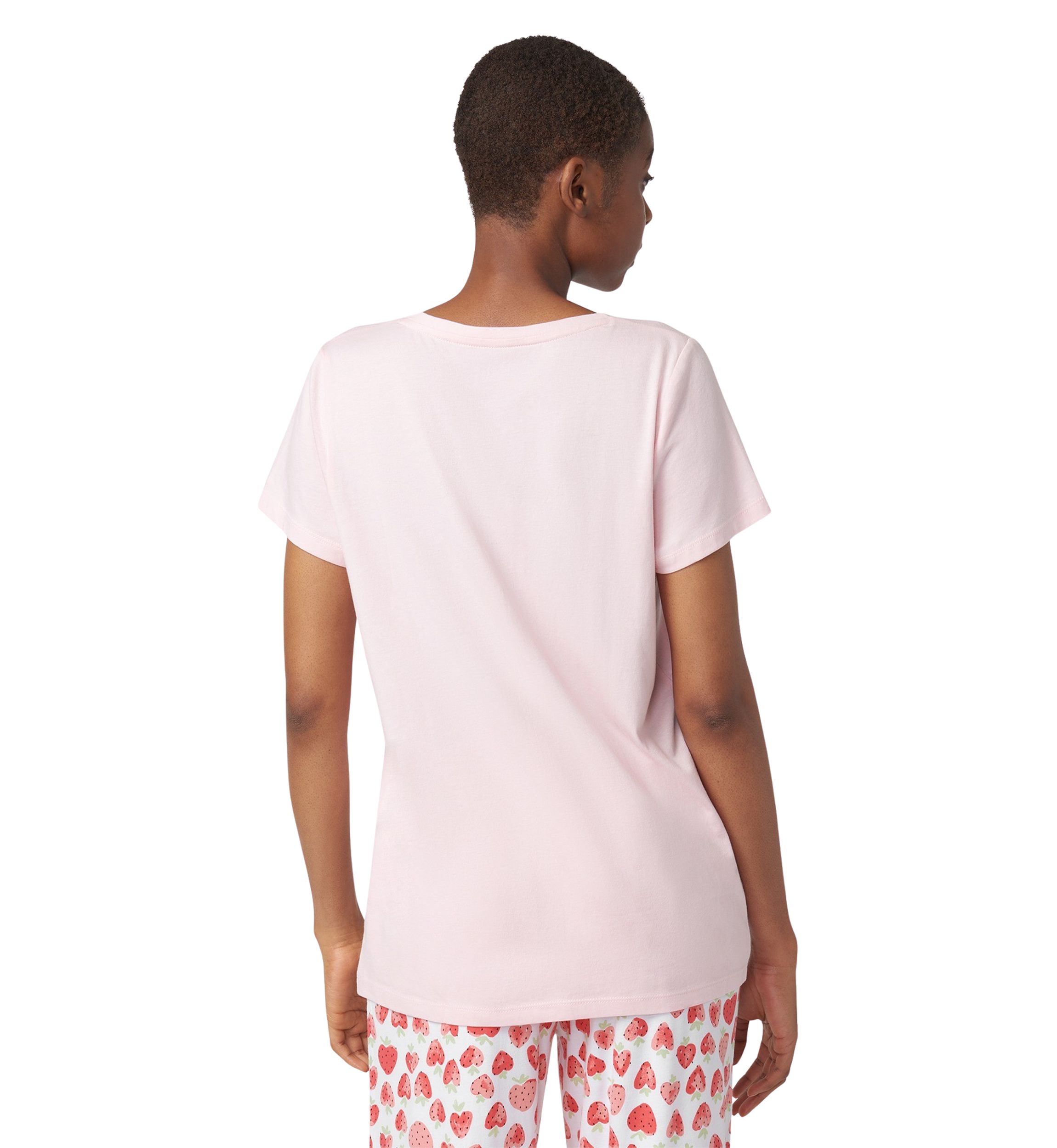 Solid V-Neck Sleep T-Shirt