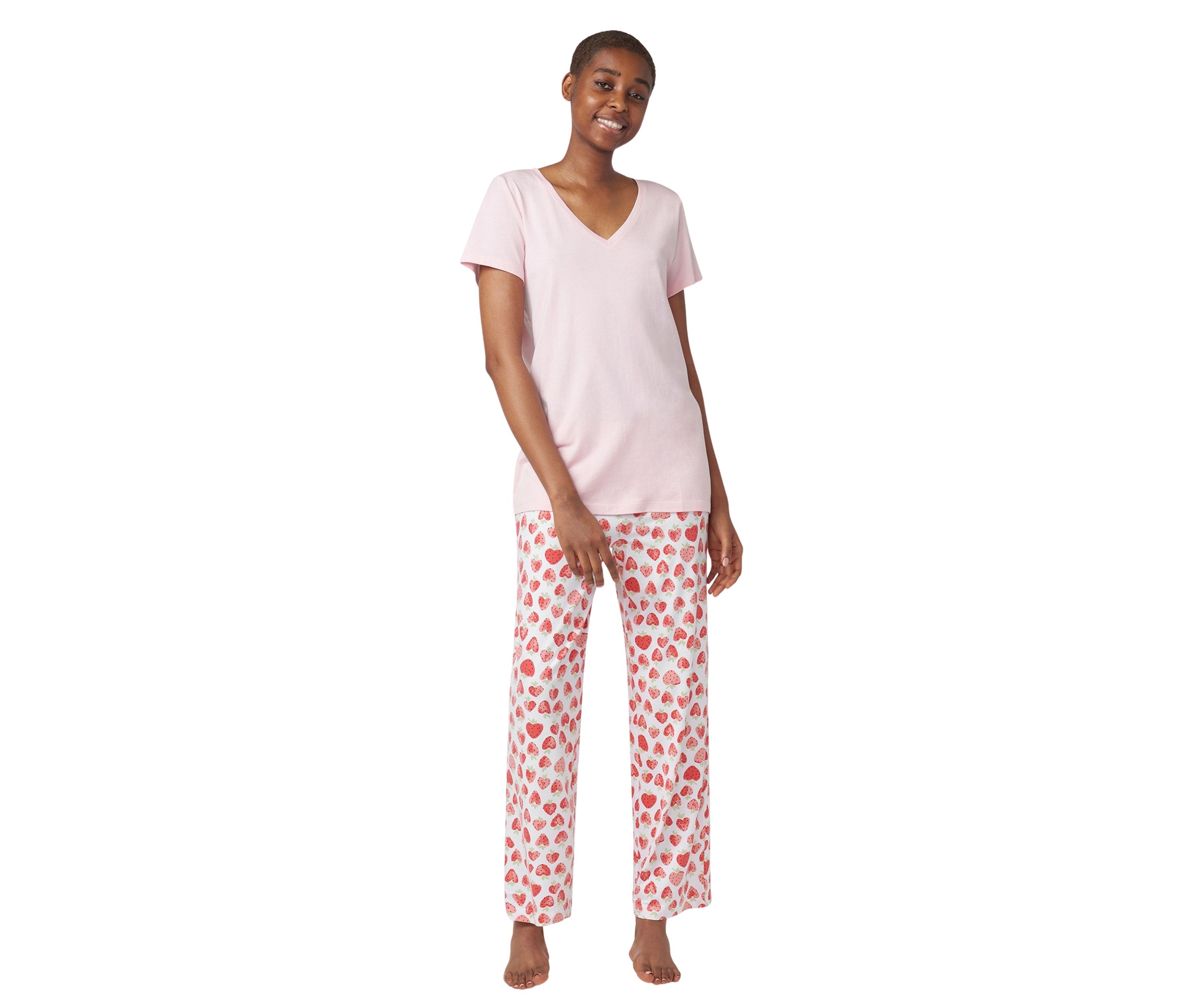 Solid V-Neck Sleep T-Shirt