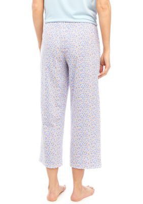 Charter Club Women's Cotton Plaid White / Multi Capri Pajama Pants (Pajama  Only)