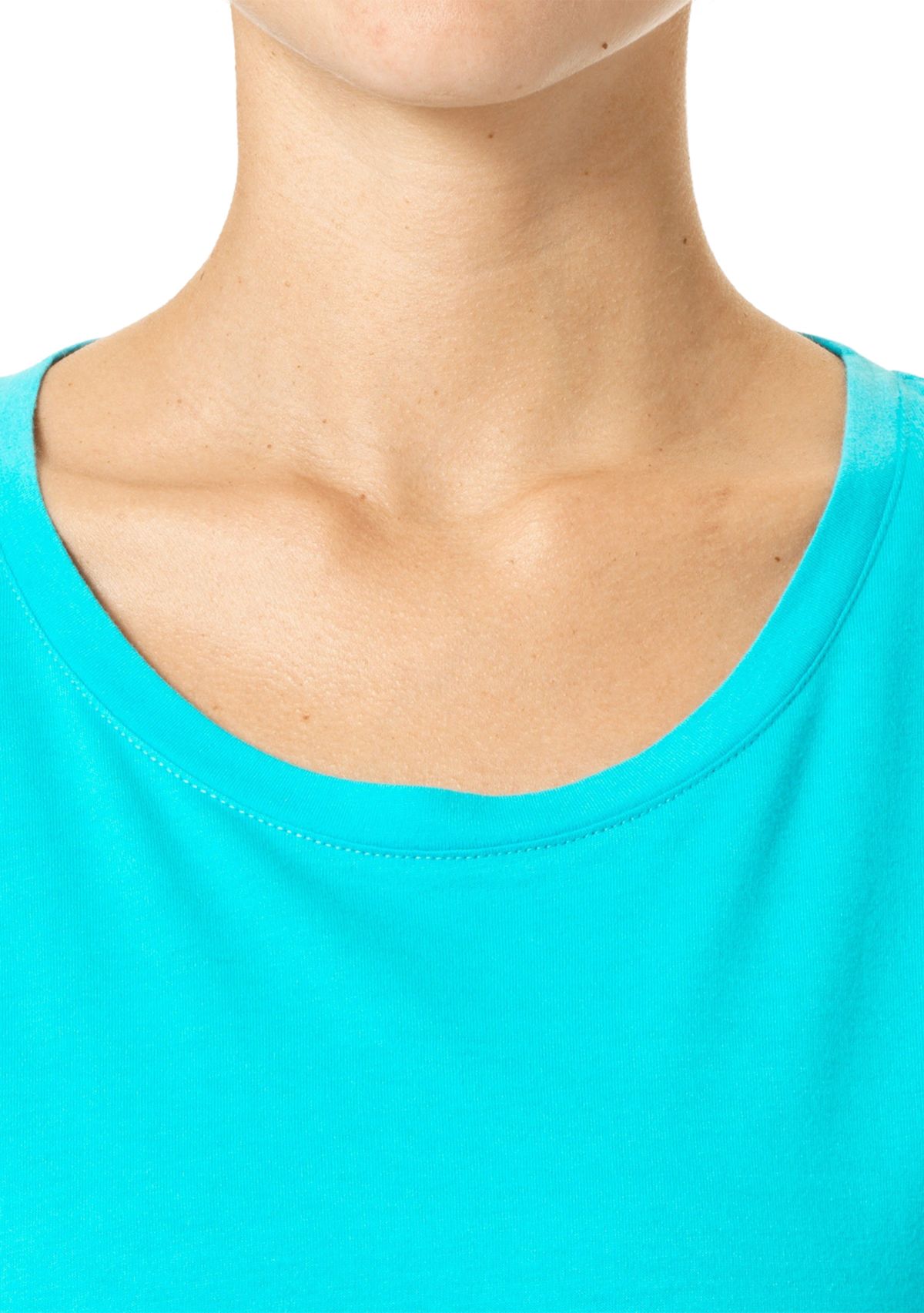 Solid Short Sleeve Scoop Neck Sleep T-Shirt