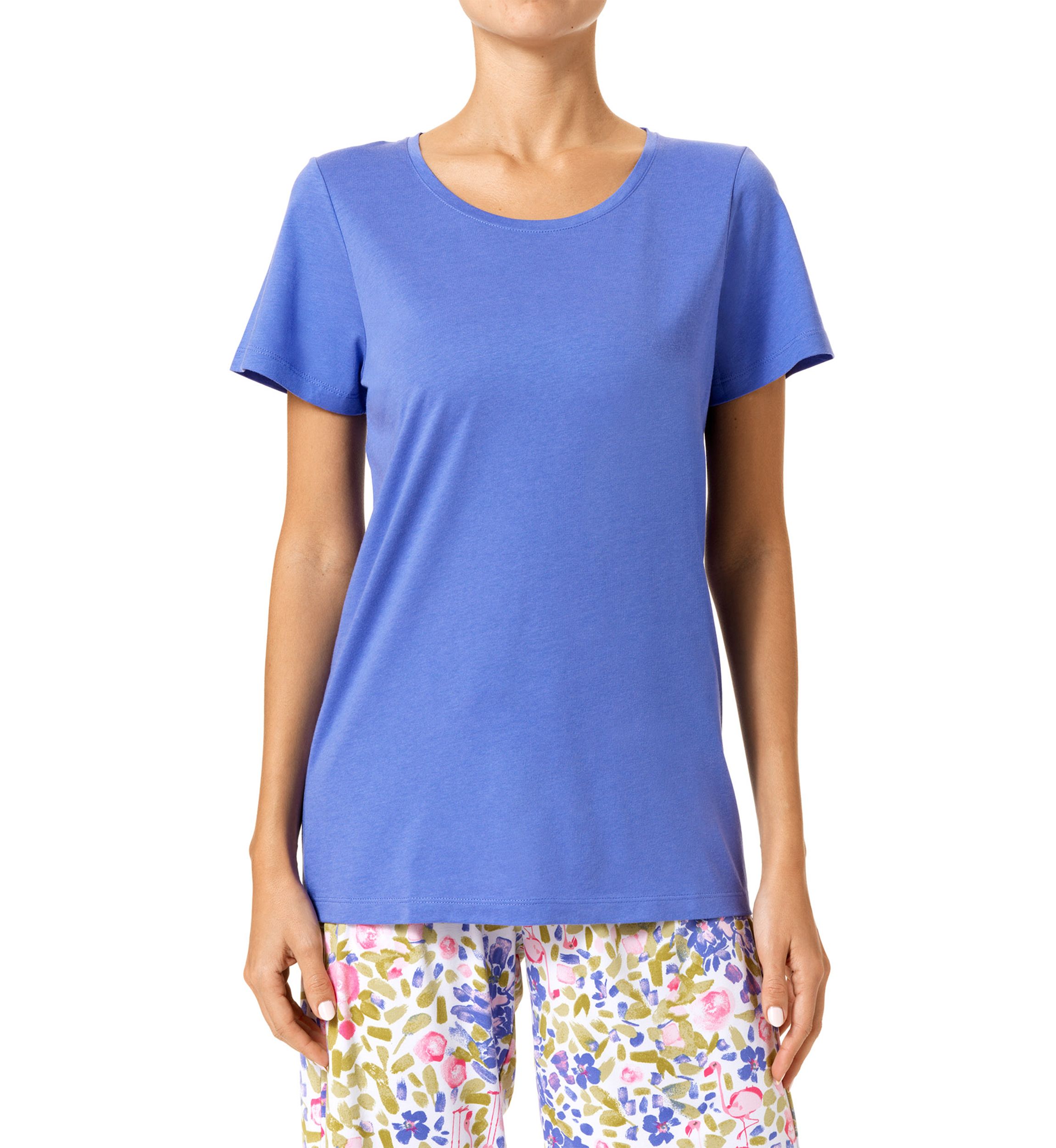 Solid Scoop Neck Pajama T-Shirt 