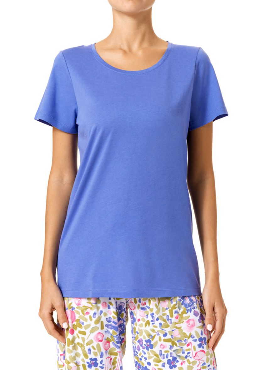 Solid Scoop Neck Pajama T-Shirt 