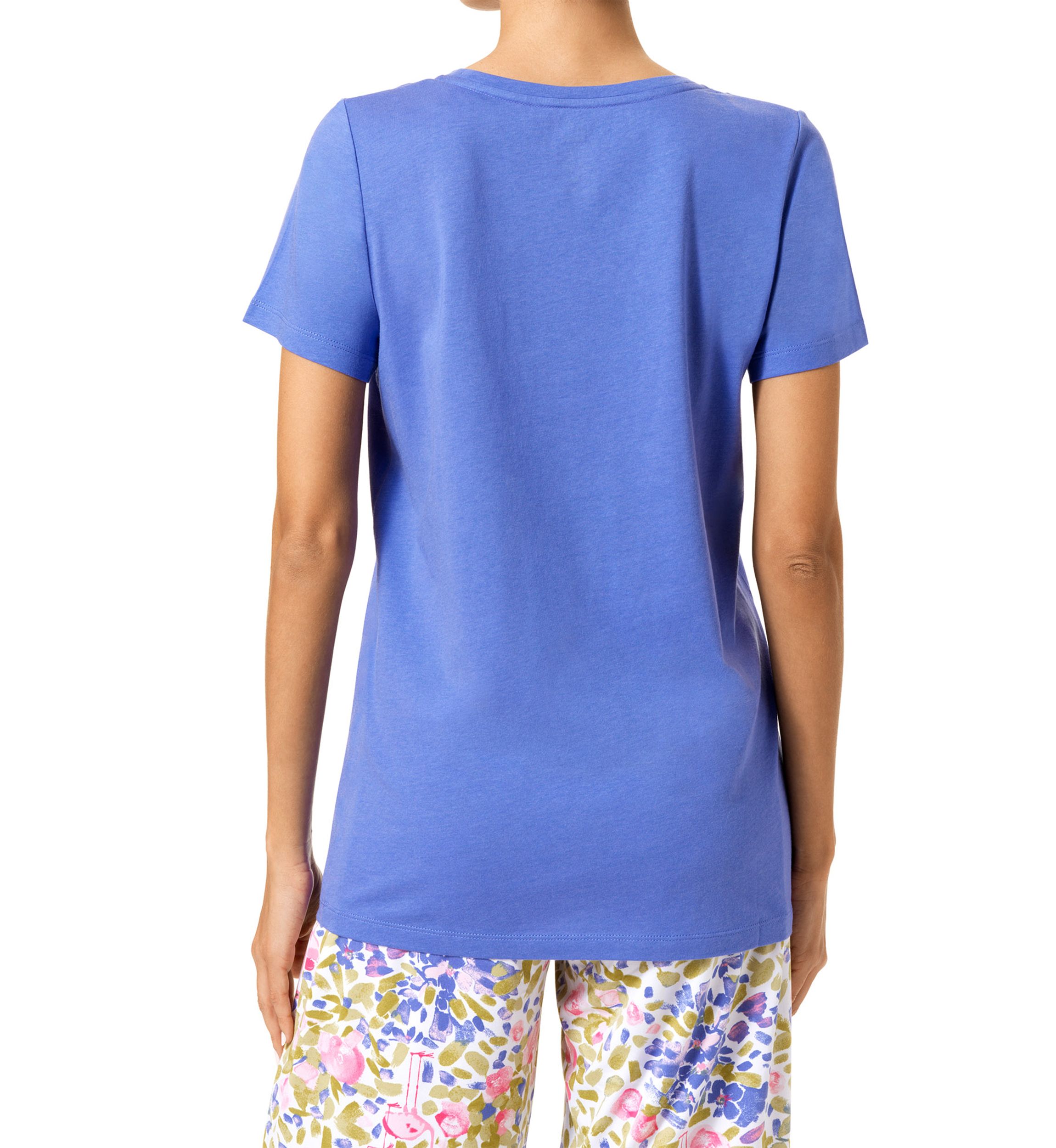 Solid Scoop Neck Pajama T-Shirt 