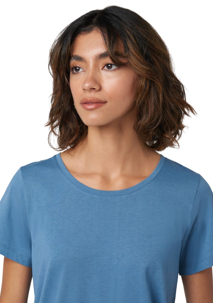 Solid Short Sleeve Scoop Neck Sleep T-Shirt