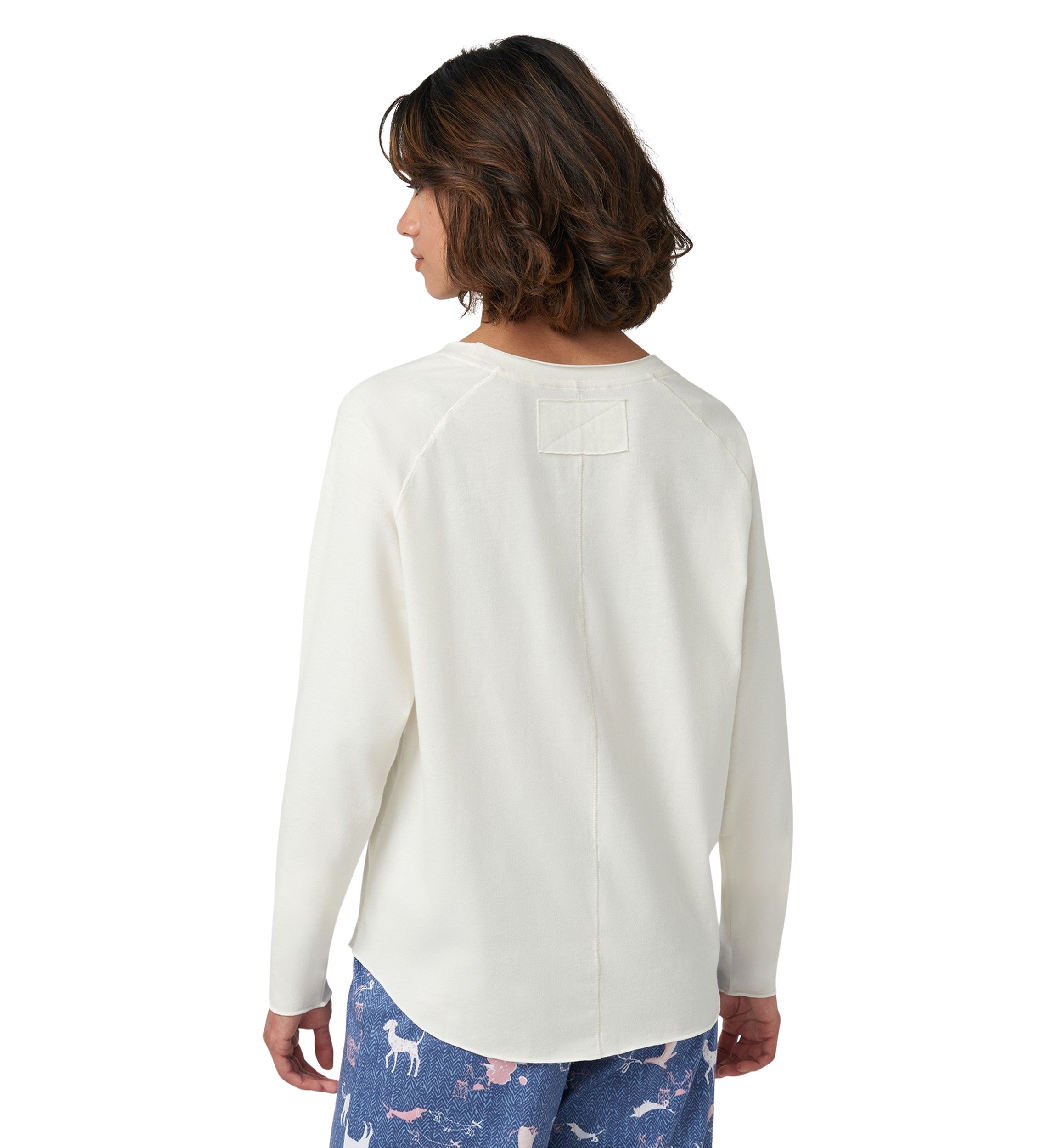 Solid Long Sleeve Crew Neck PJ T-Shirt