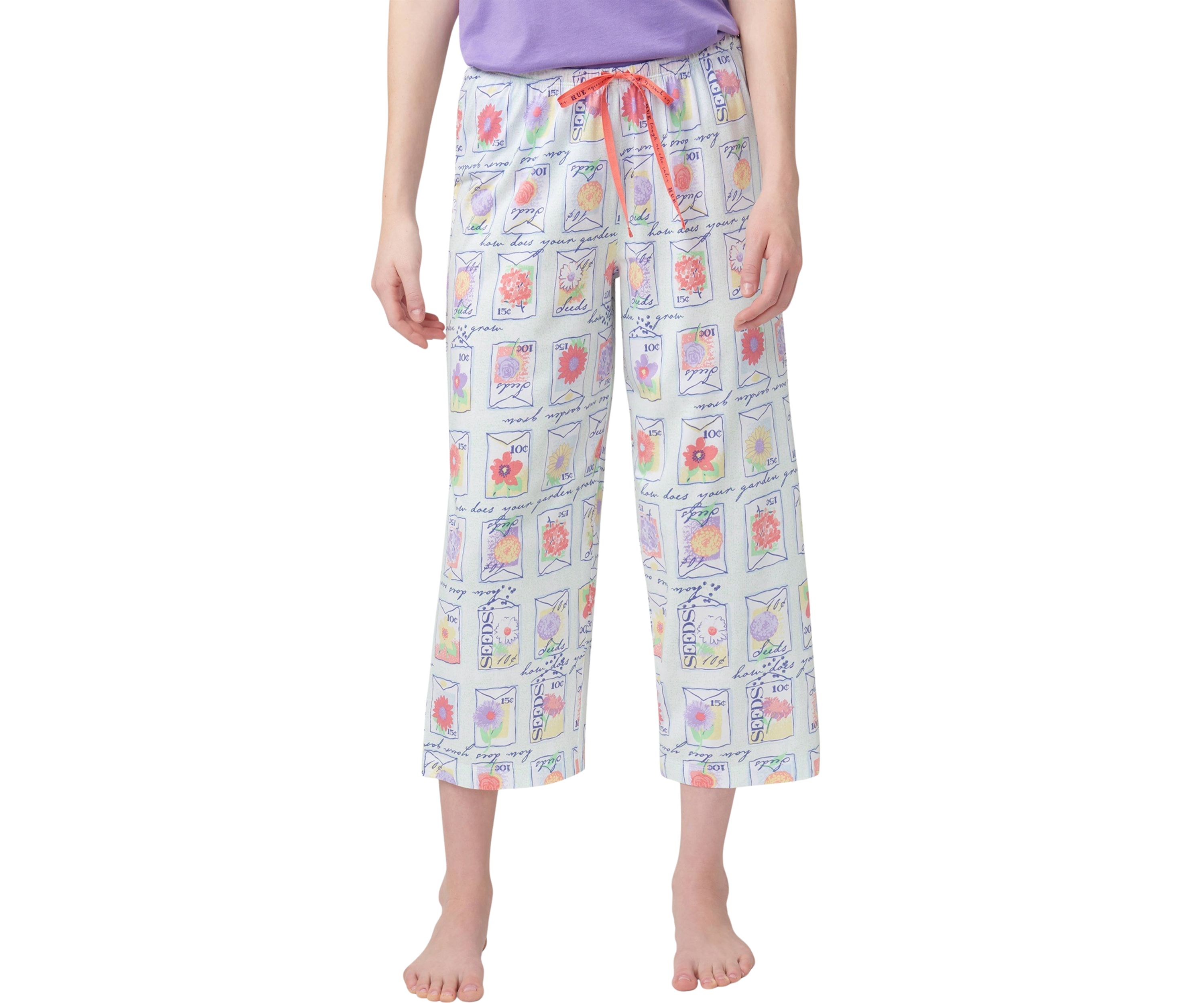 Womens Garden Seeds Capri Pajama Pants