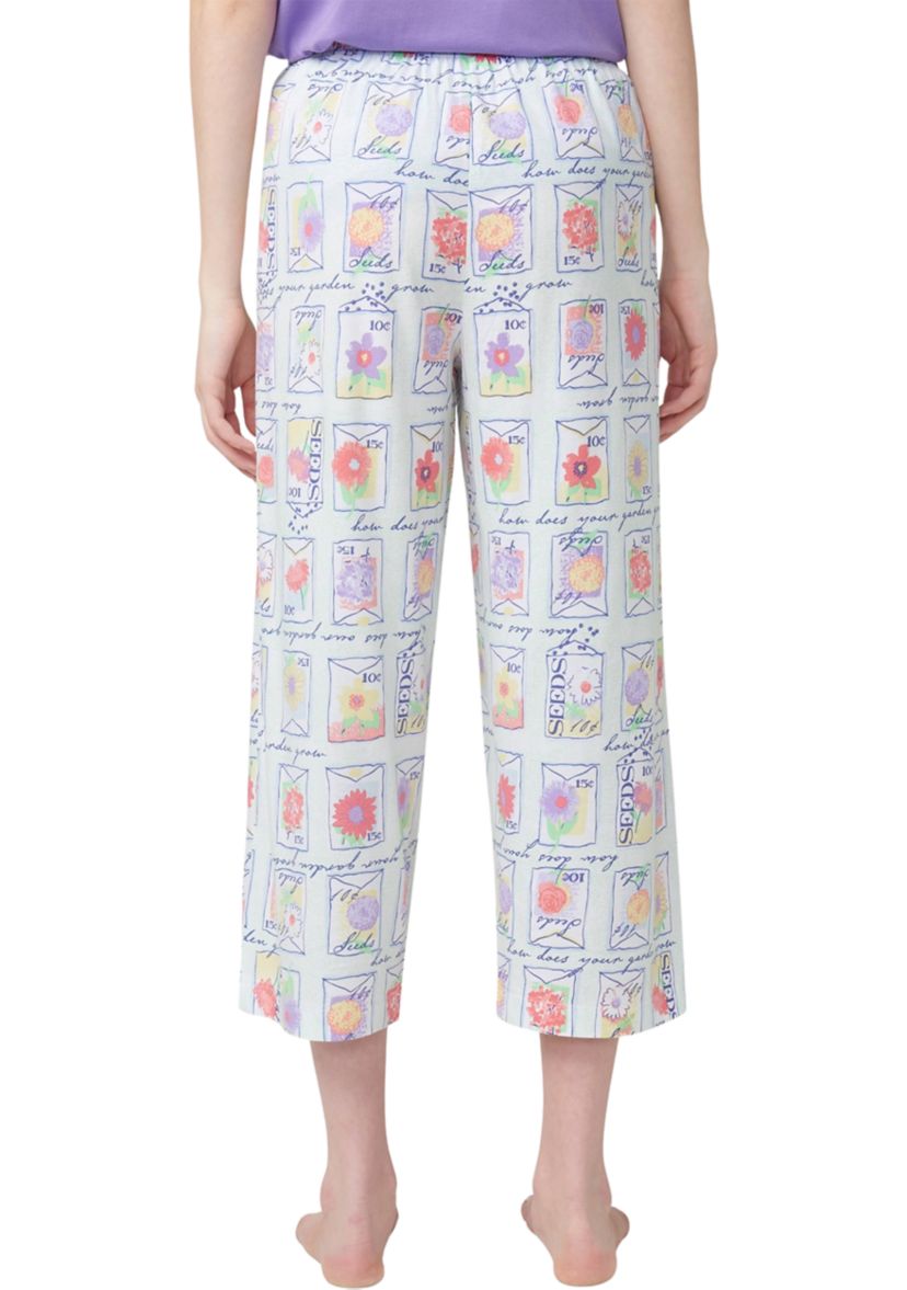 Womens Garden Seeds Capri Pajama Pants