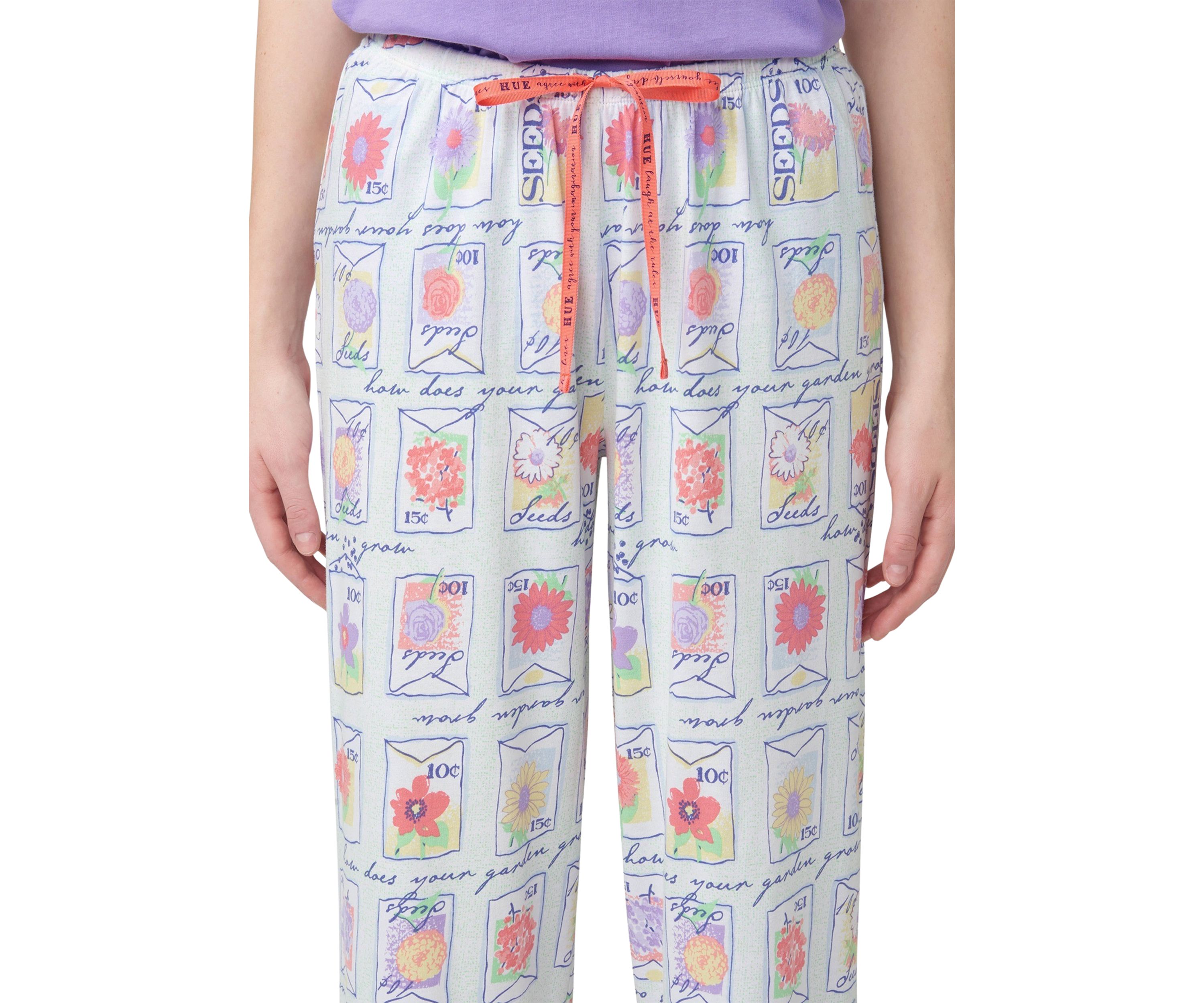 Womens Garden Seeds Capri Pajama Pants