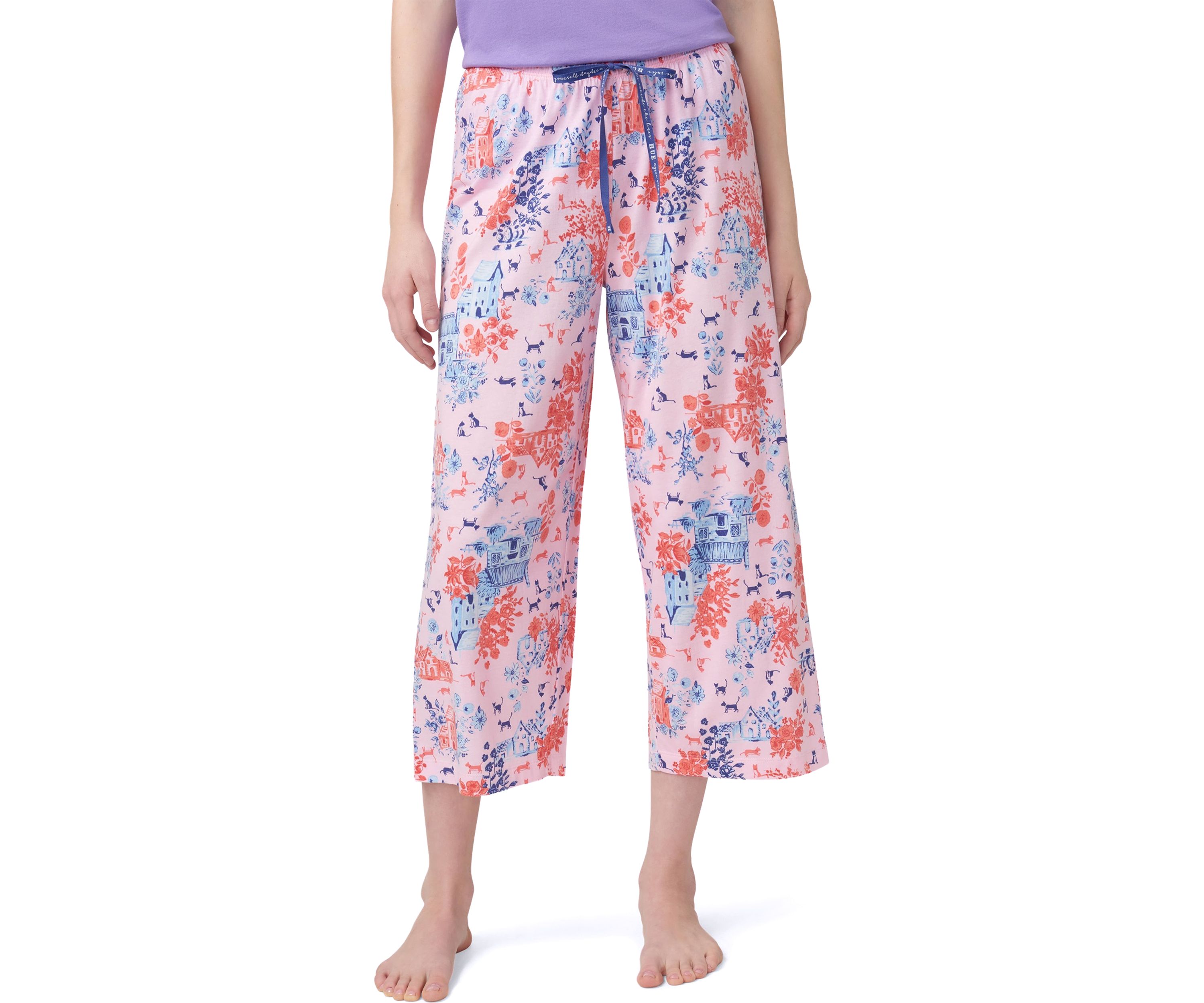 Womens Kittyville Toile Pajama Capri Pants