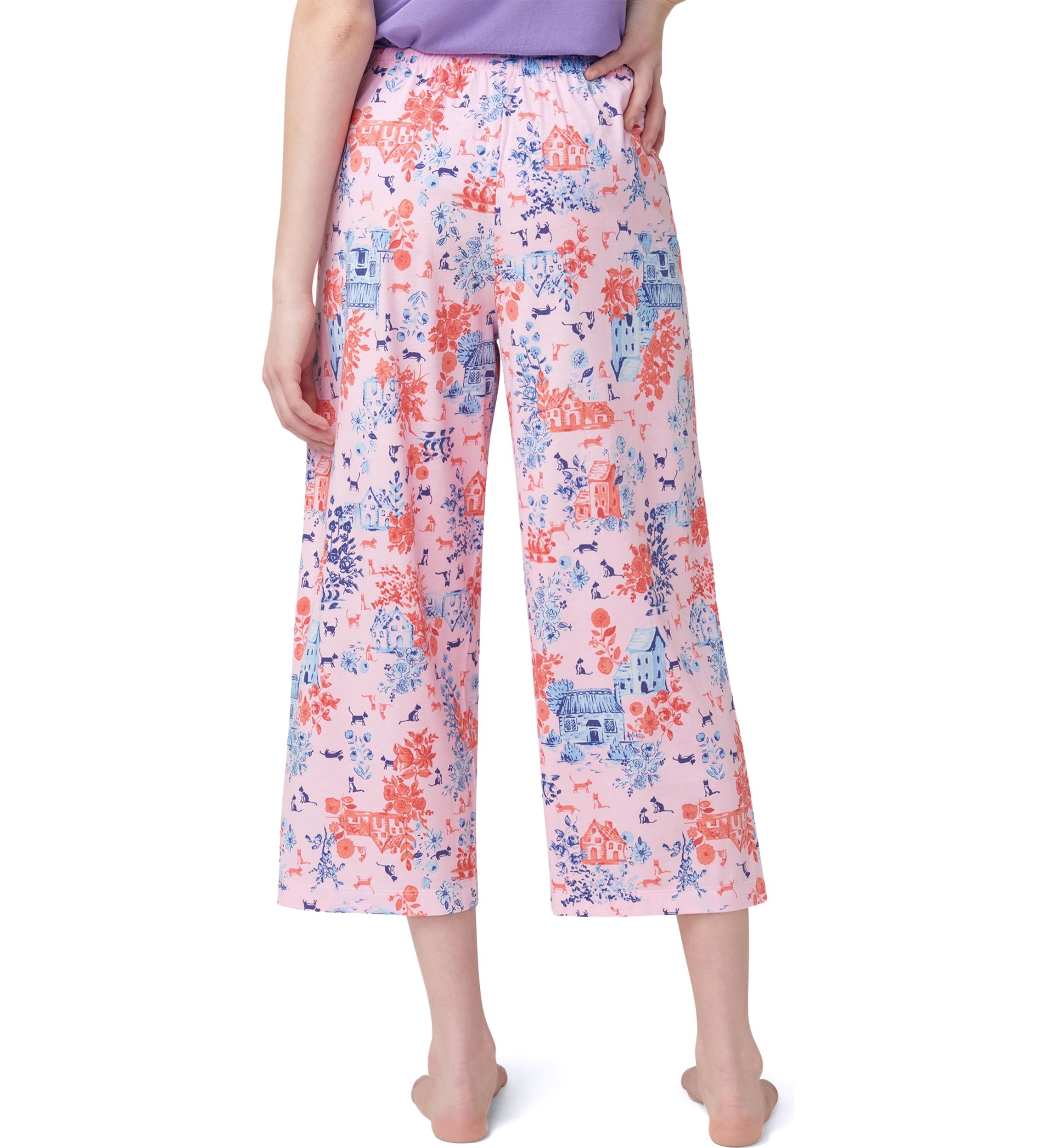 Womens Kittyville Toile Pajama Capri Pants