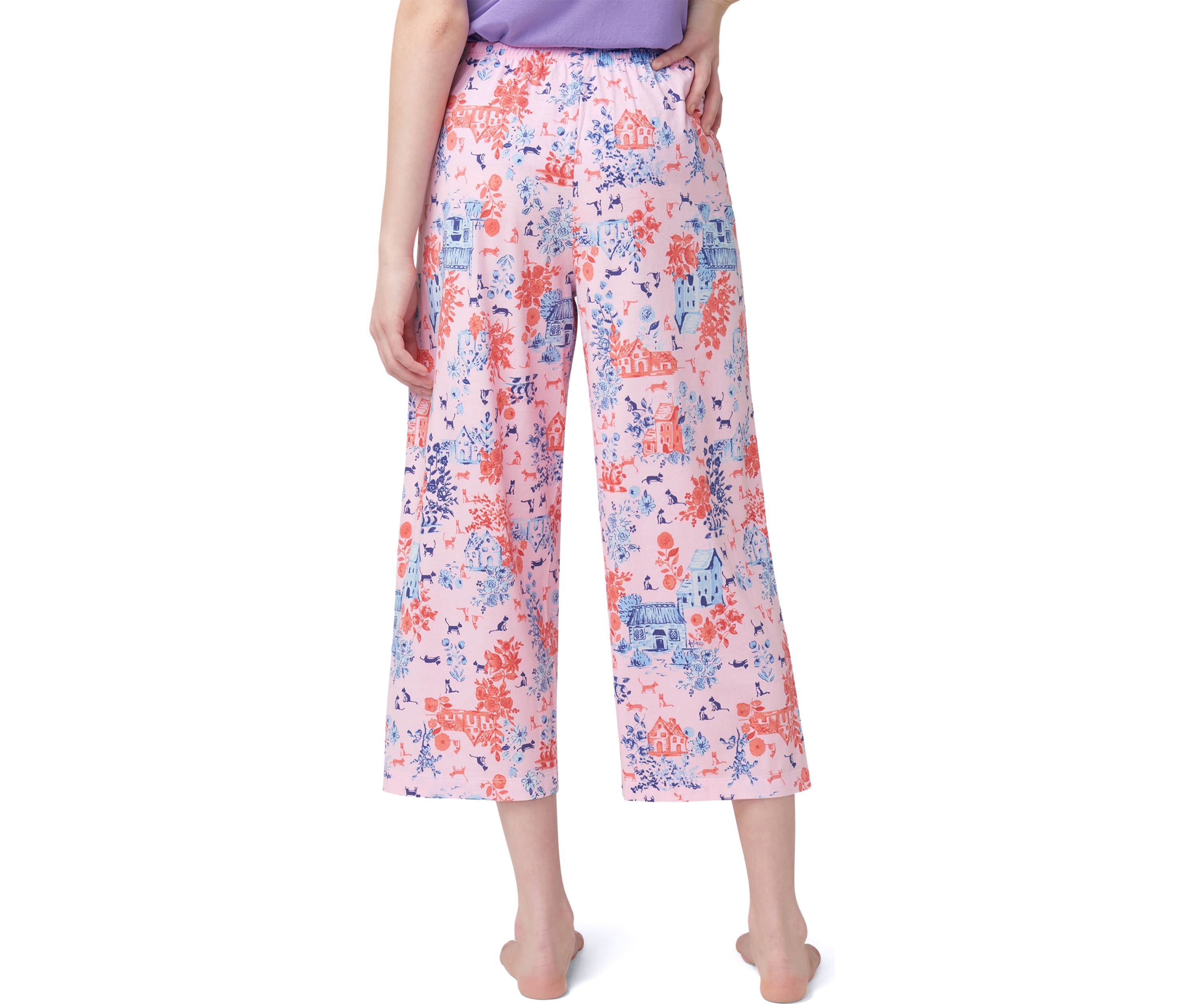 Womens Kittyville Toile Pajama Capri Pants