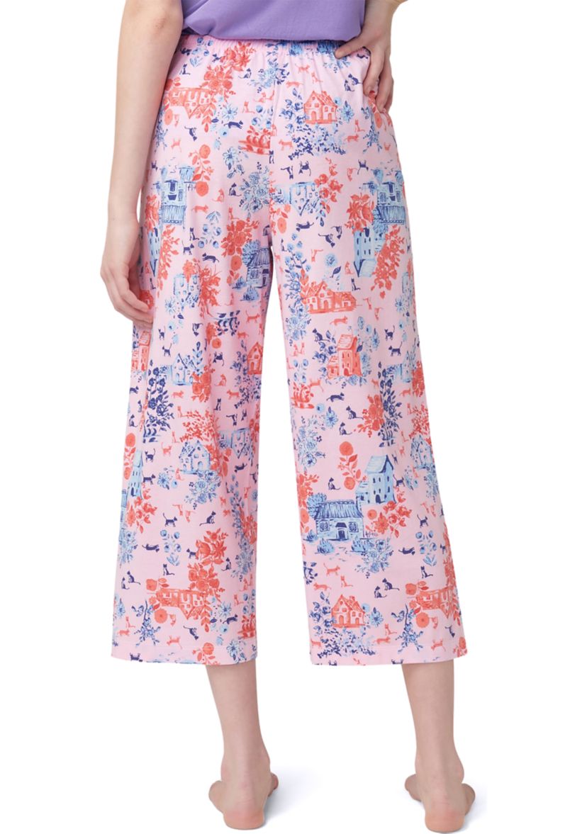 Womens Kittyville Toile Pajama Capri Pants