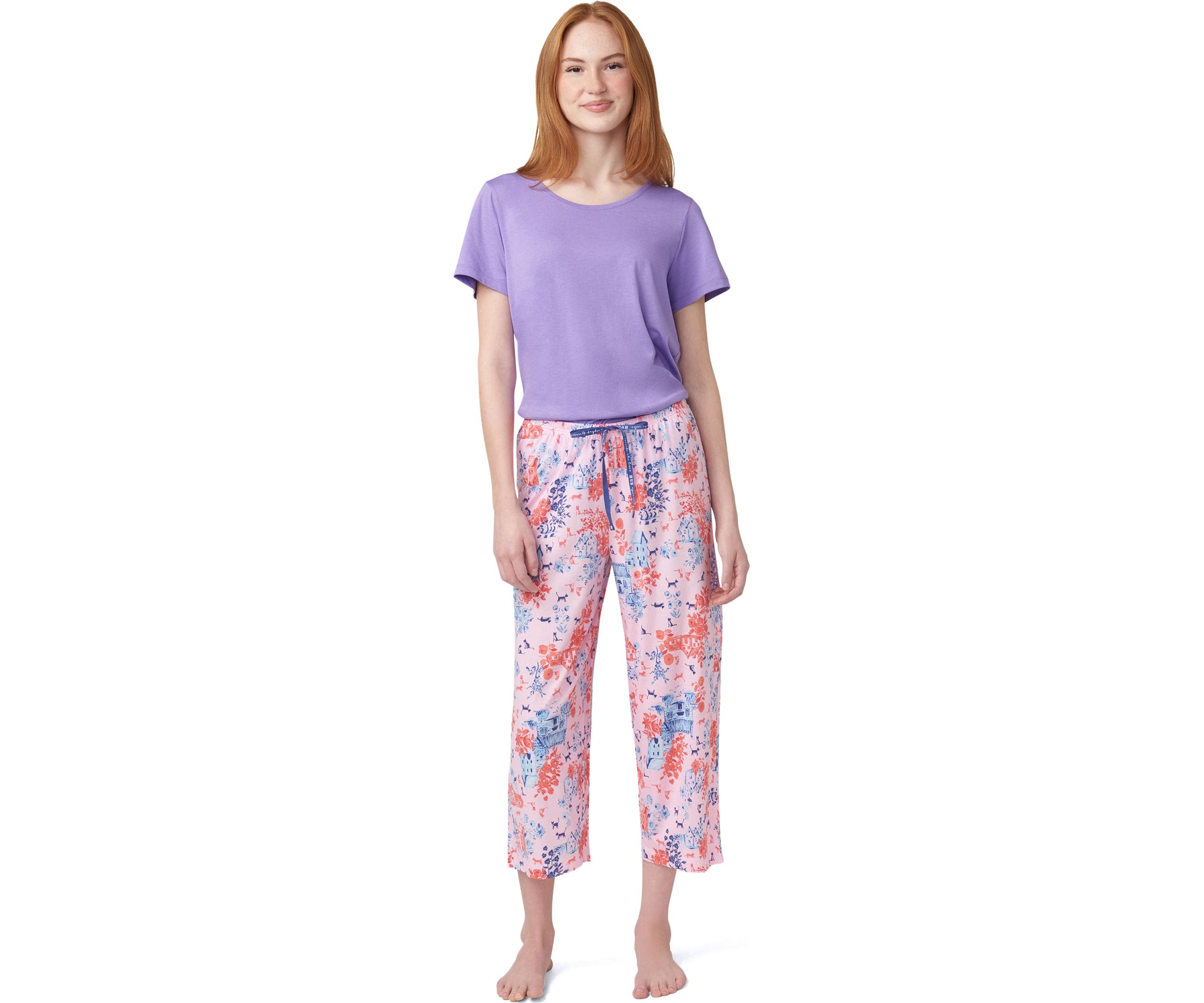 Womens Kittyville Toile Pajama Capri Pants
