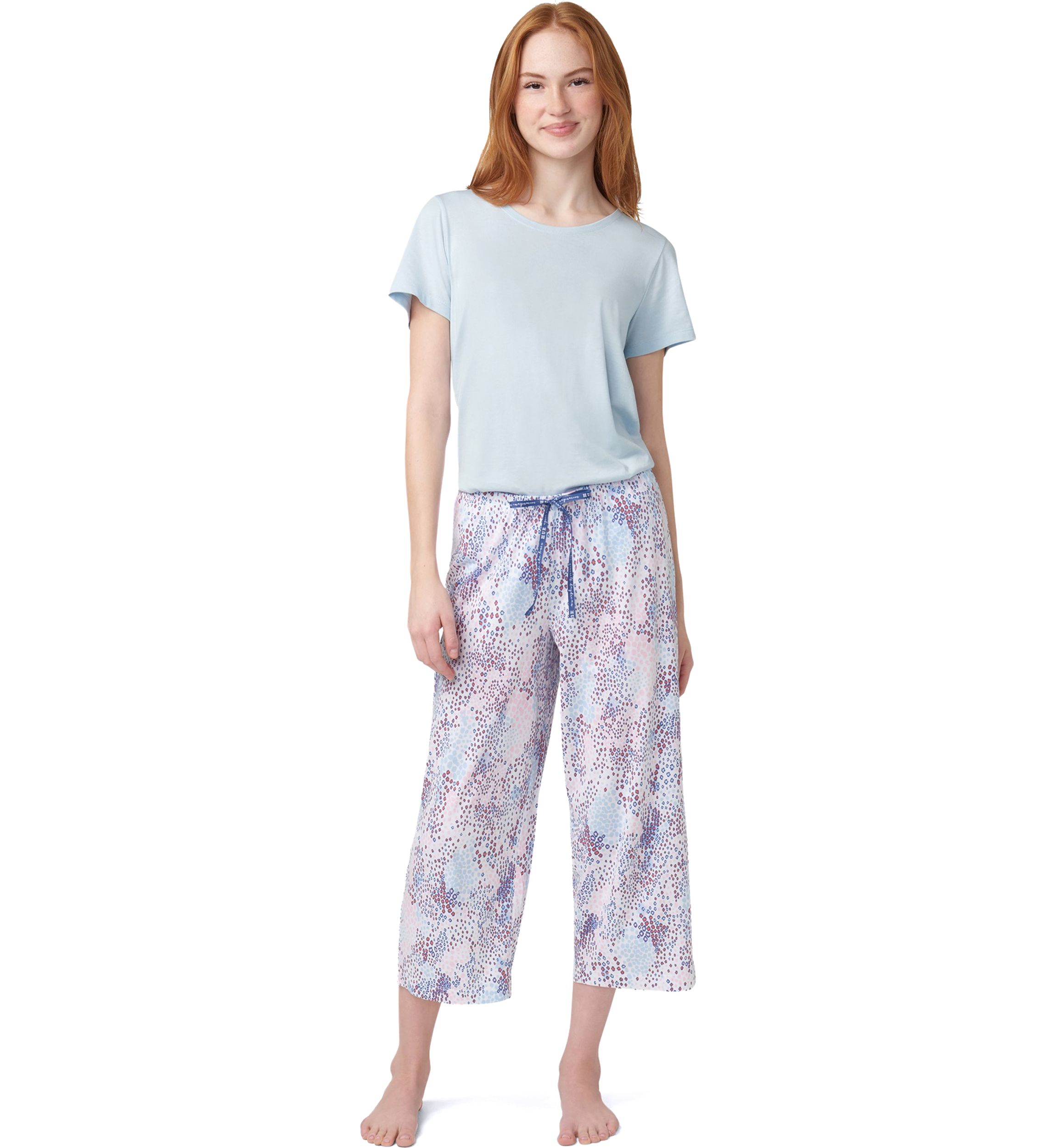 Womens Leo Style Capri Pajama Pants