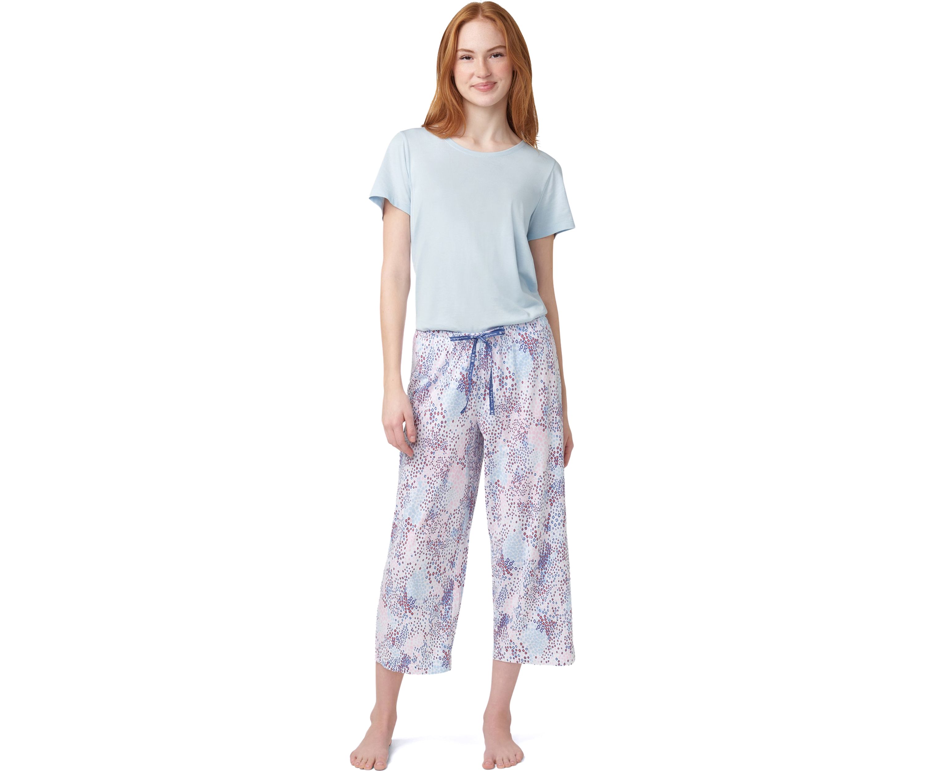 Womens Leo Style Capri Pajama Pants