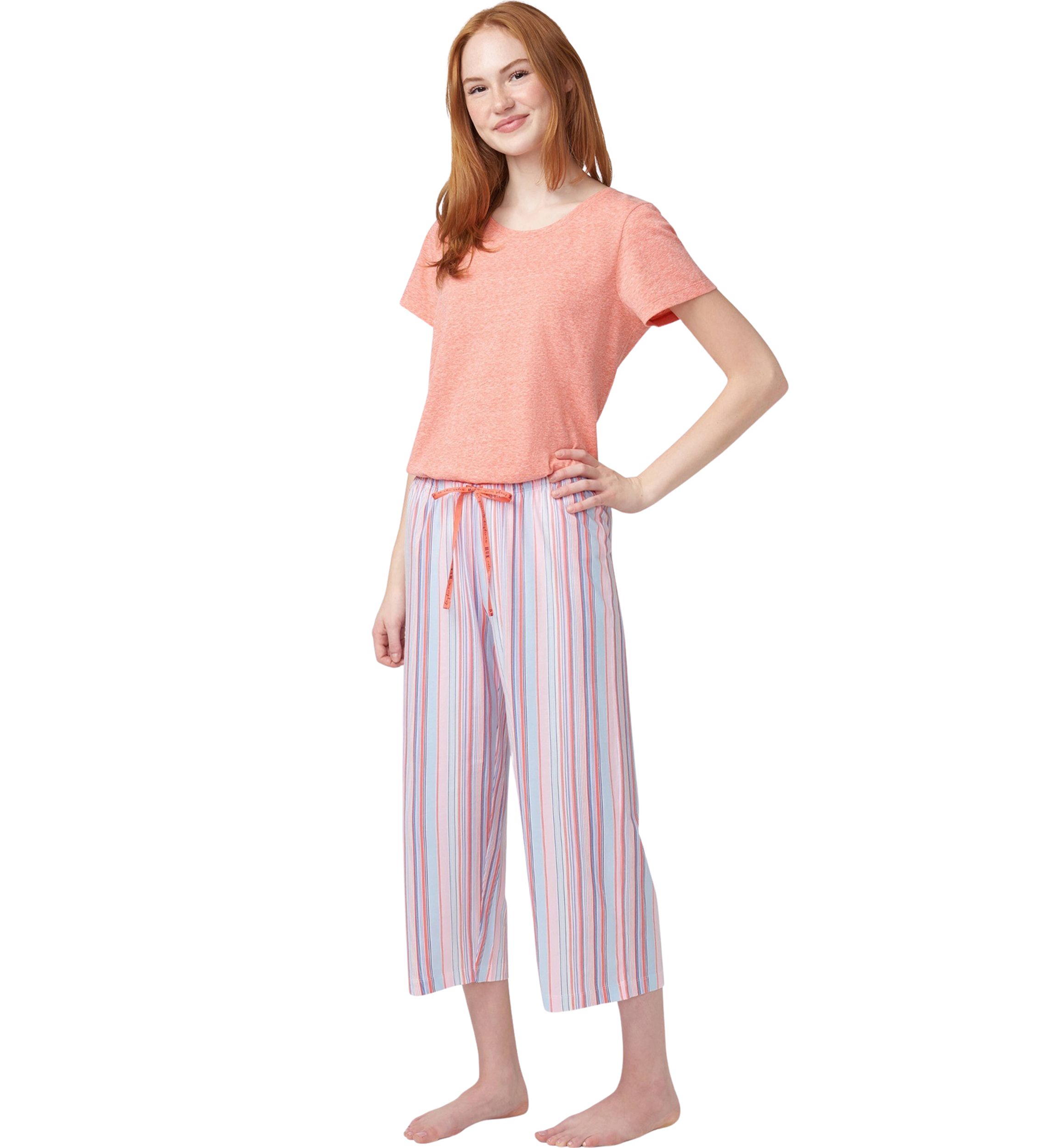 Womens Sunrise Stripe Capri Pajama Pants