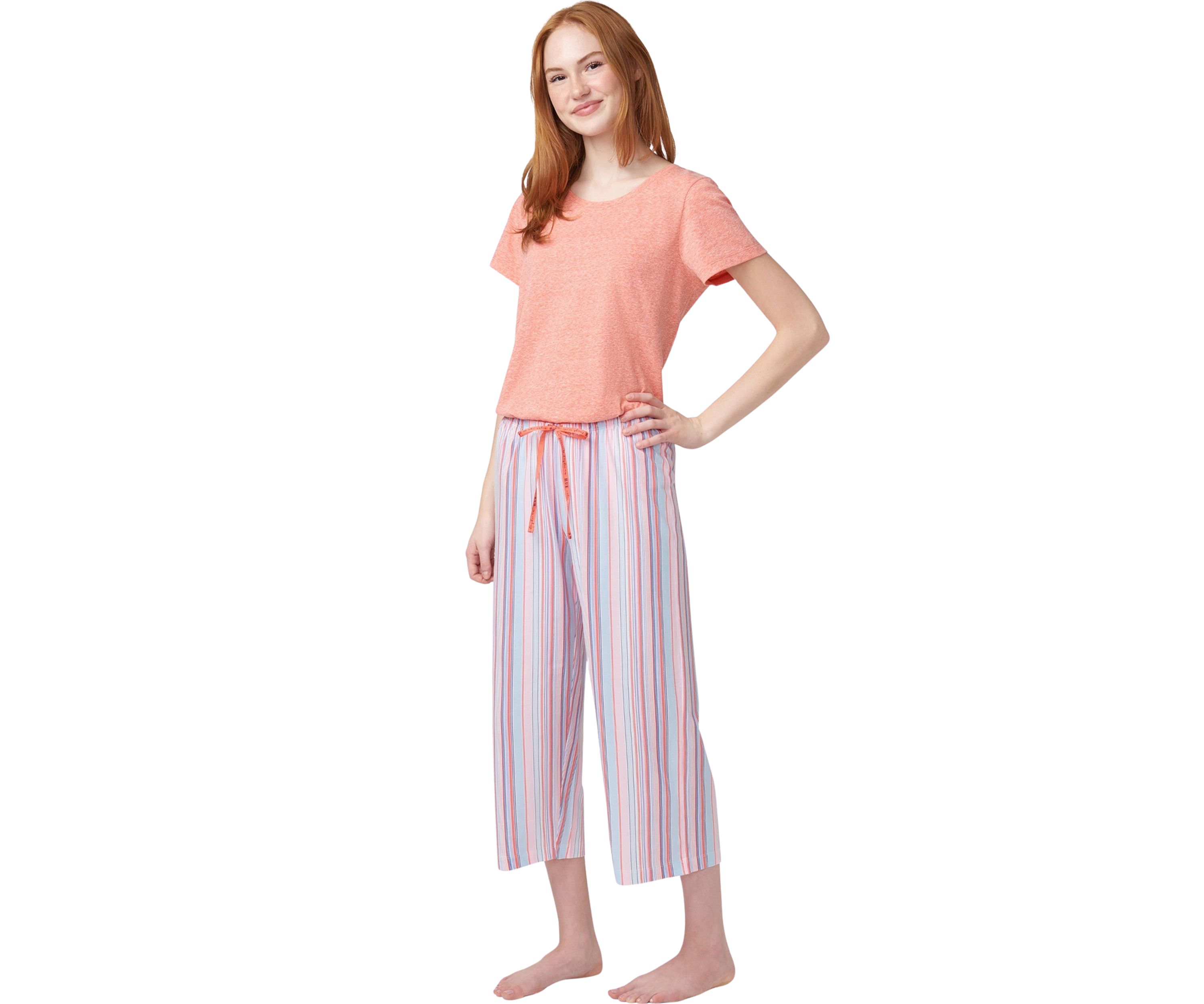 Womens Sunrise Stripe Capri Pajama Pants
