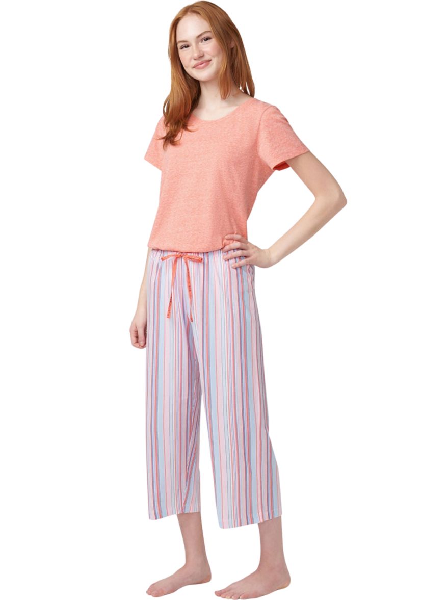 Womens Sunrise Stripe Capri Pajama Pants