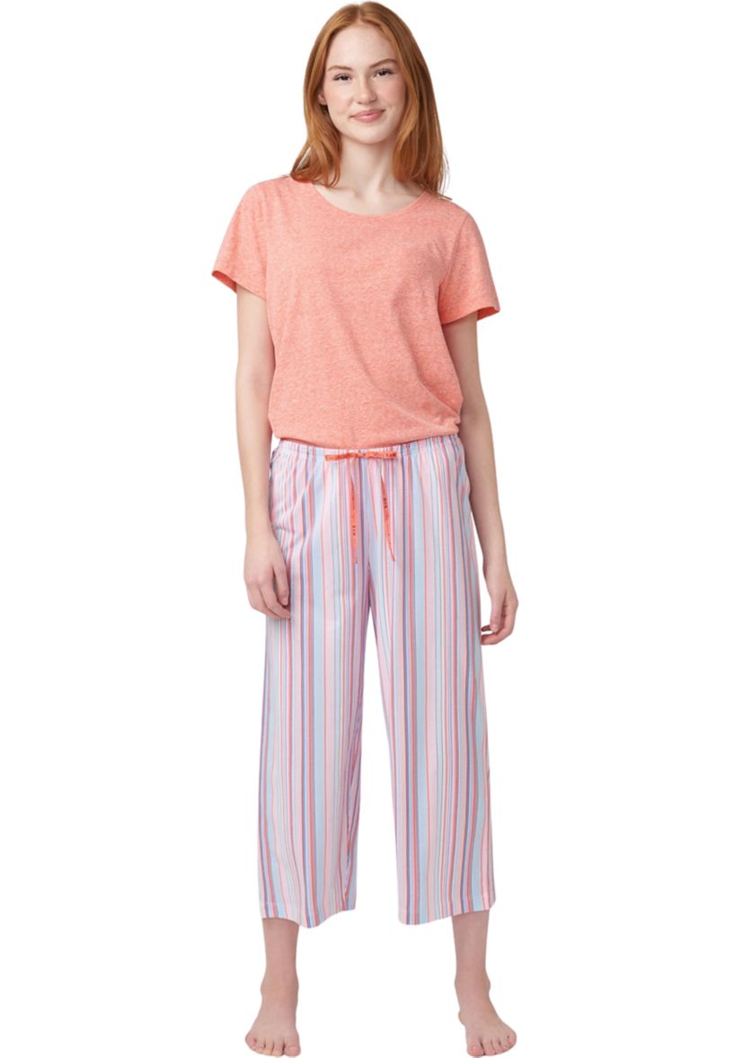 Womens Sunrise Stripe Capri Pajama Pants