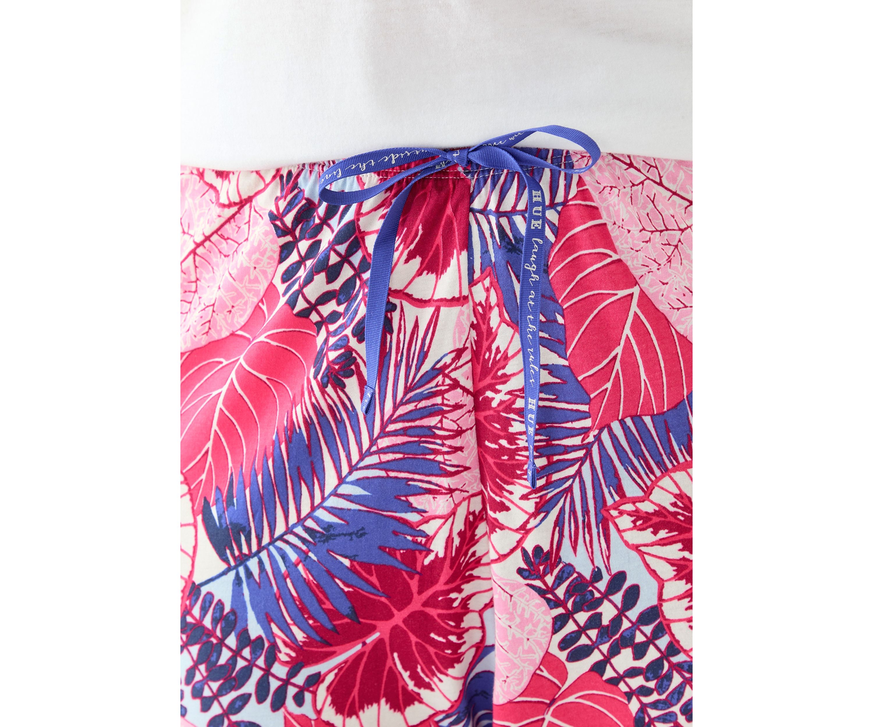 Plus Size Great Palms Printed Pajama Pants