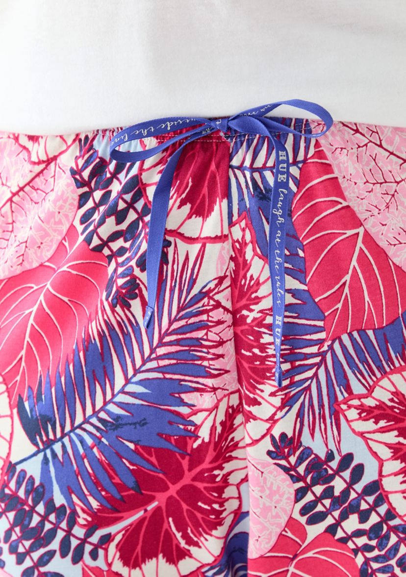 Plus Size Great Palms Printed Pajama Pants