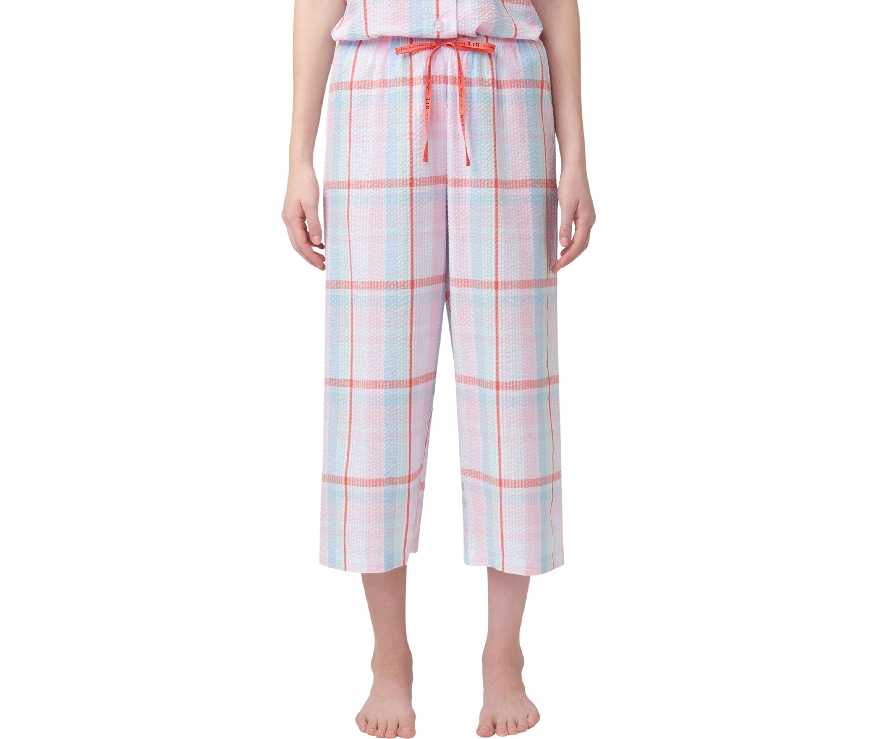 Womens Seersucker Capri Pajama Pants