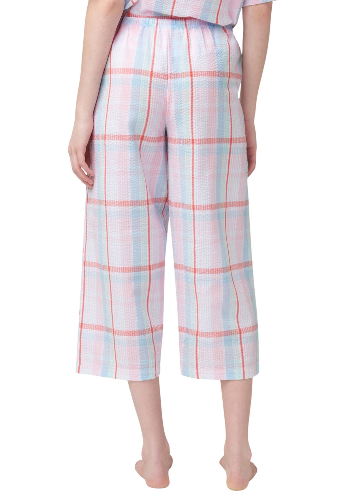 Womens Seersucker Capri Pajama Pants